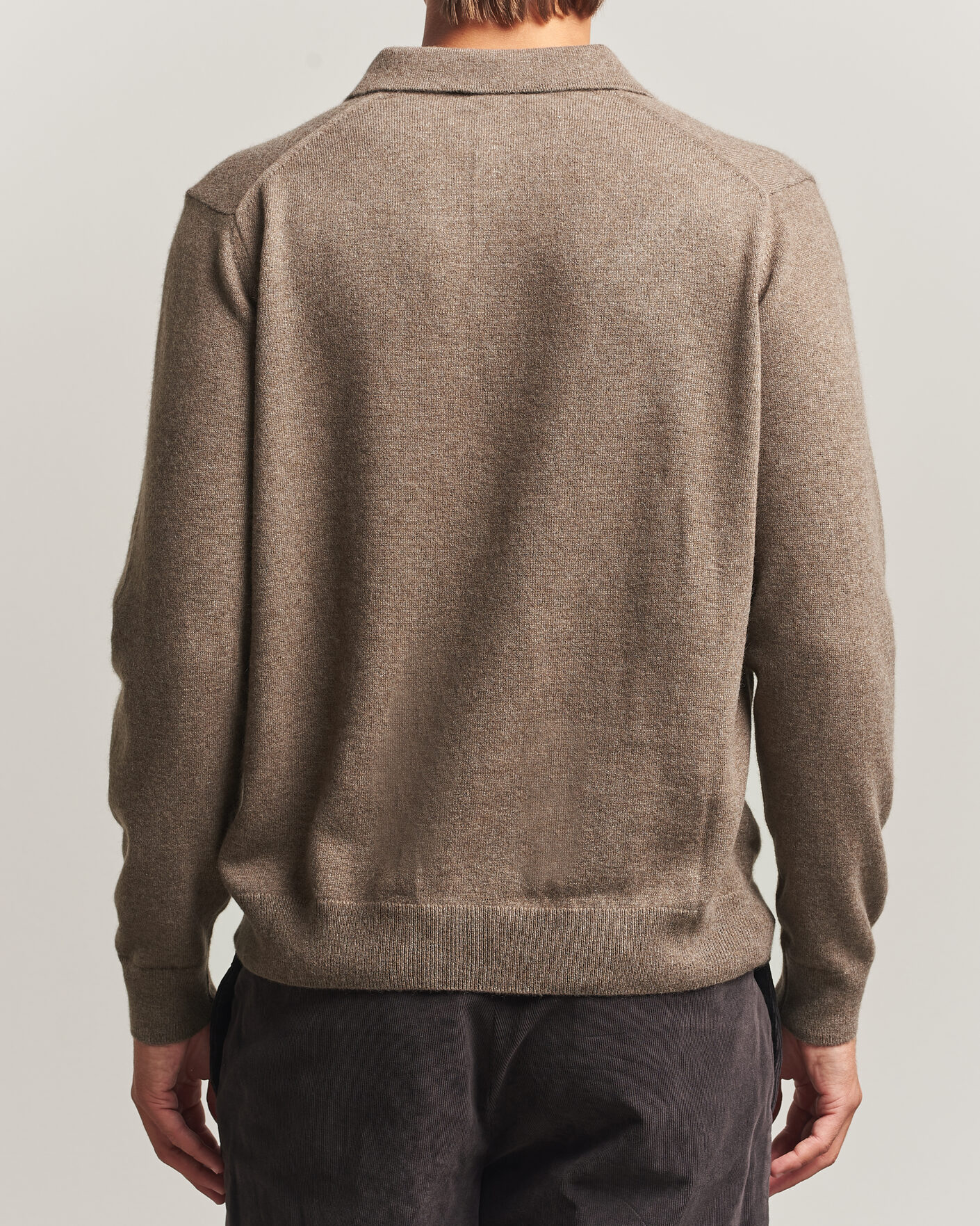 Homme | Pulls Et Tricots | Sunspel | Cashmere Polo Taupe