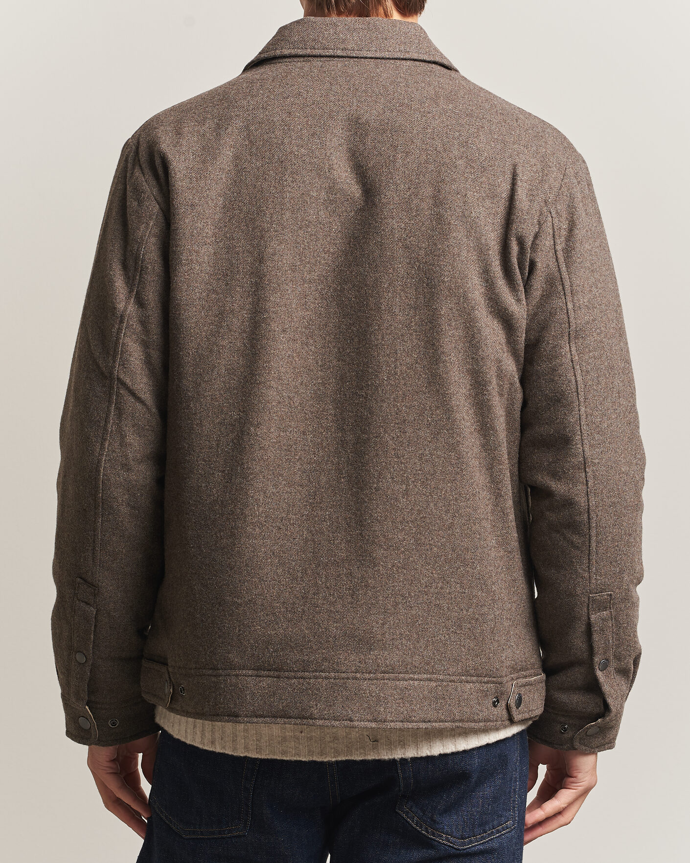 Homme | Manteaux Et Vestes | Woolrich | Wool Light Padded Keating Shirt Jacket Falcon