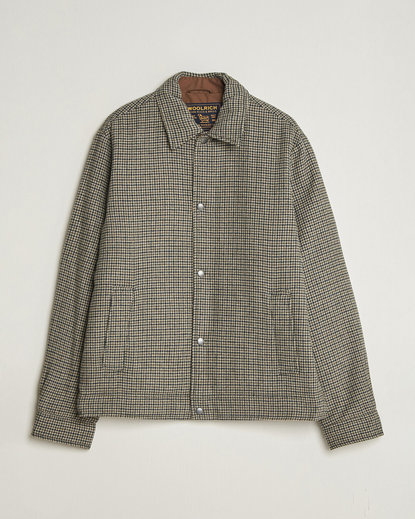 Heren | Jassen | Woolrich | Wool Check Light Padded Keating Shirt Jacket Brown