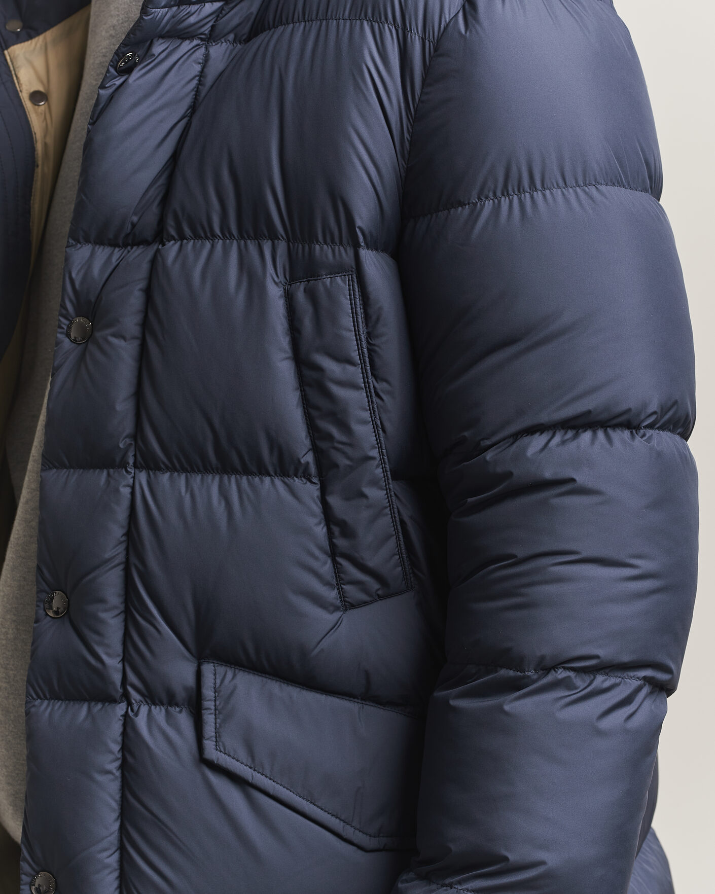 Heren | Jassen | Woolrich | Cloud Davis Parka Melton Blue