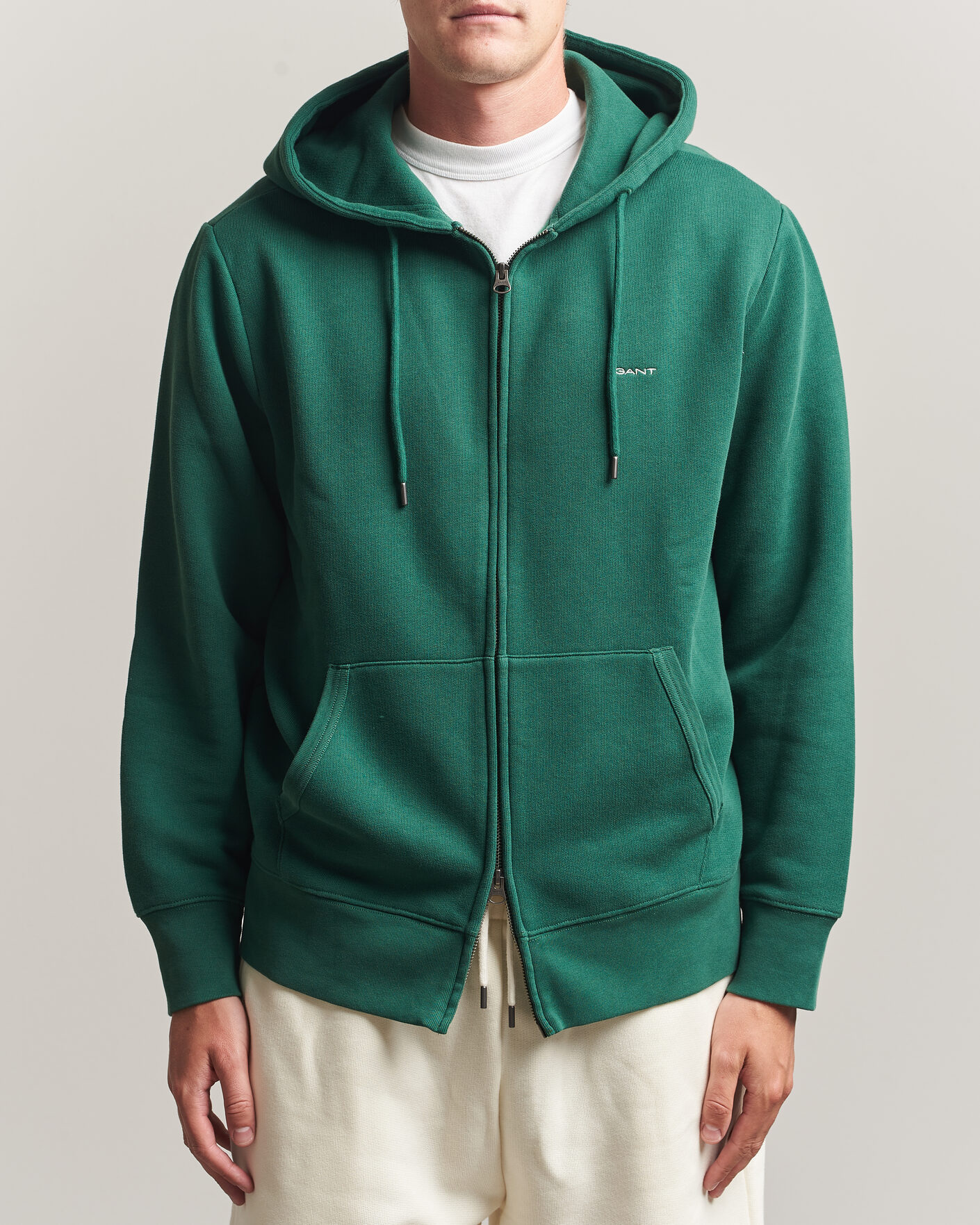 Heren | Truien | Gant | Tournament Full Zip Hoodie Green