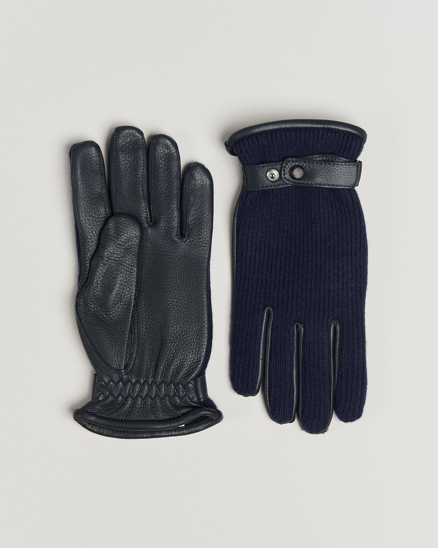 Homme | Gants | Hestra | Christopher Cashmere/Elkskin Glove  Navy
