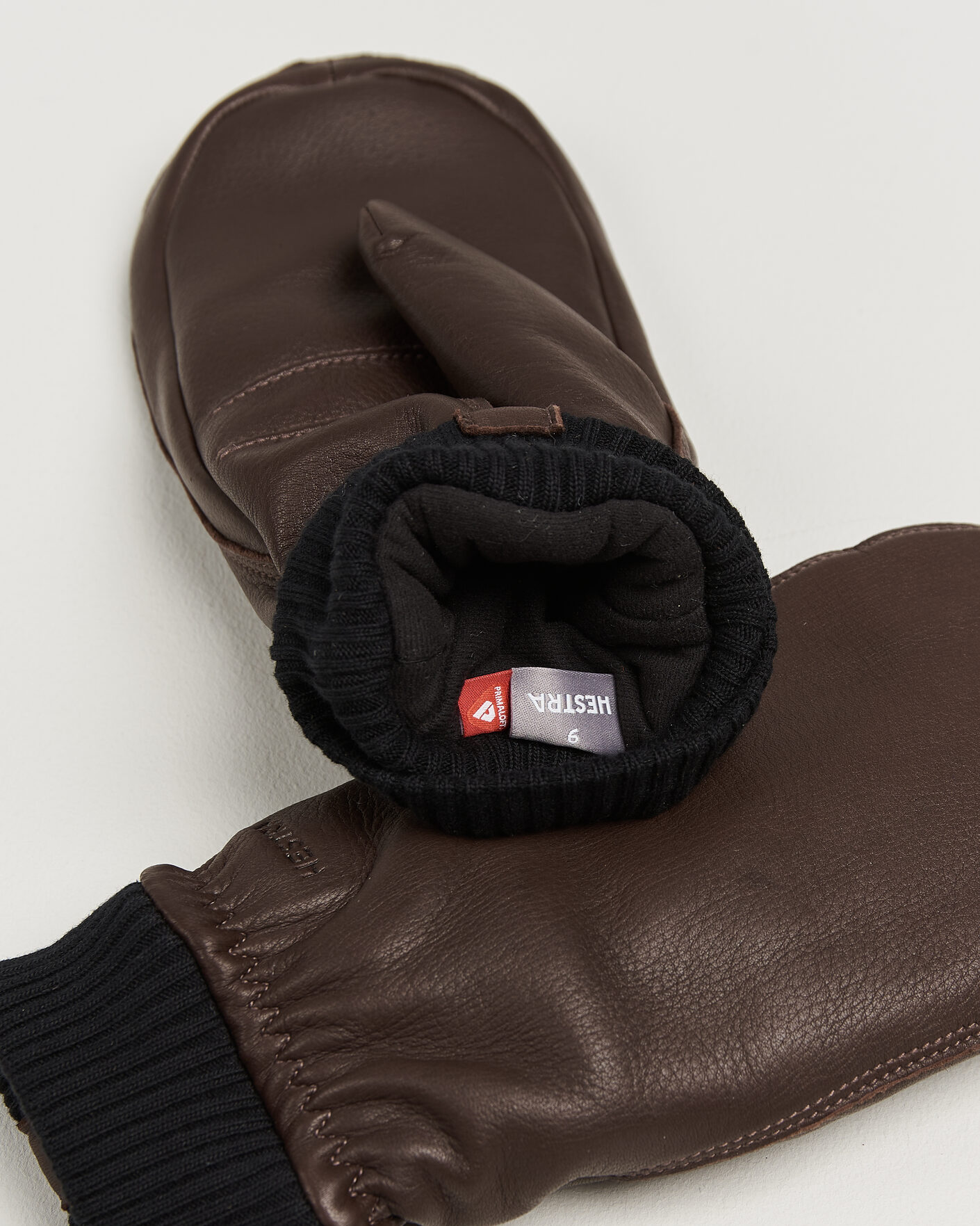 Homme | Gants | Hestra | Tore Deerskin Primaloft Lined Mitt Chocolate