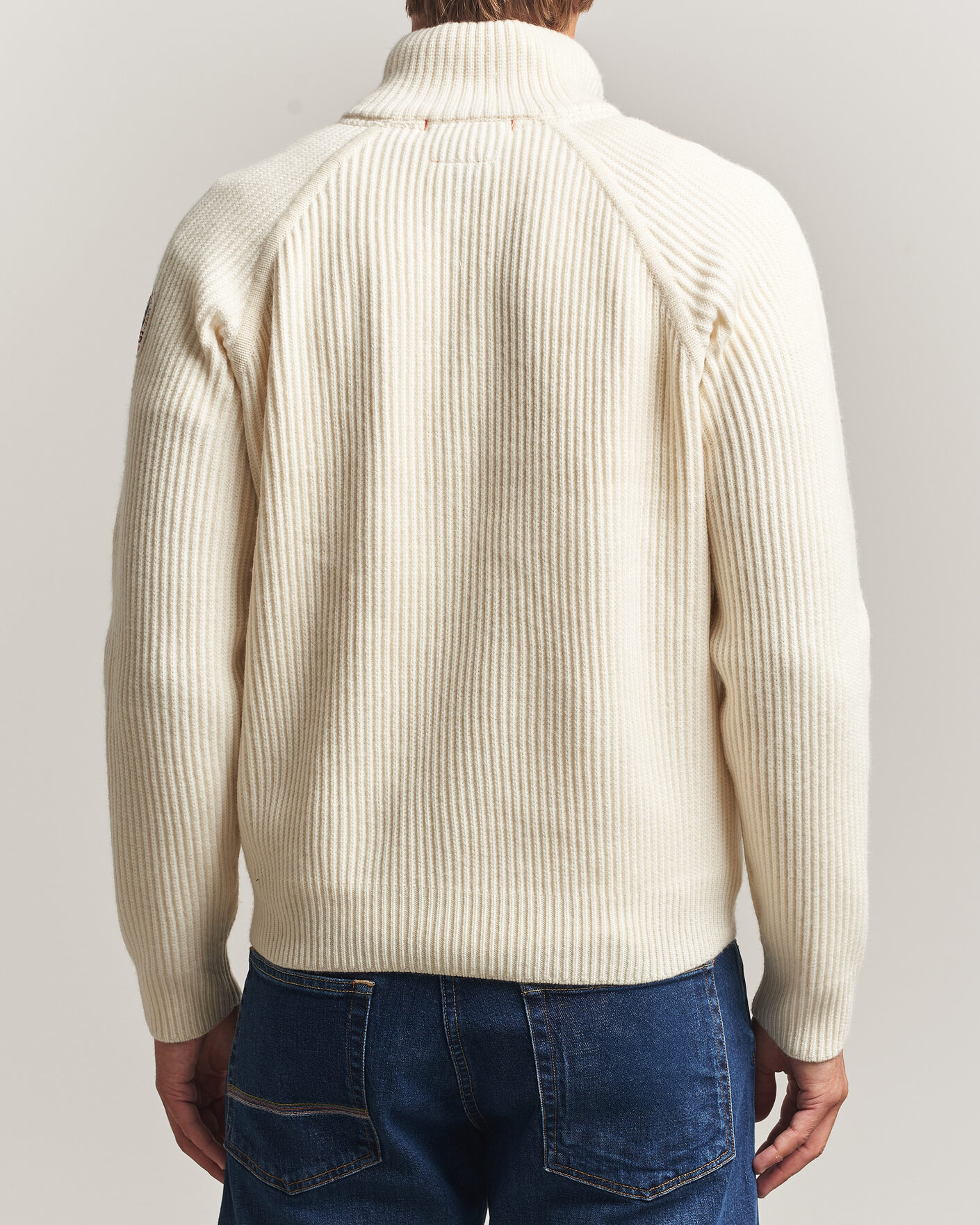 Heren | Jassen | Parajumpers | Olmo Rib Knitted Hybrid Jacket Warm Ivory