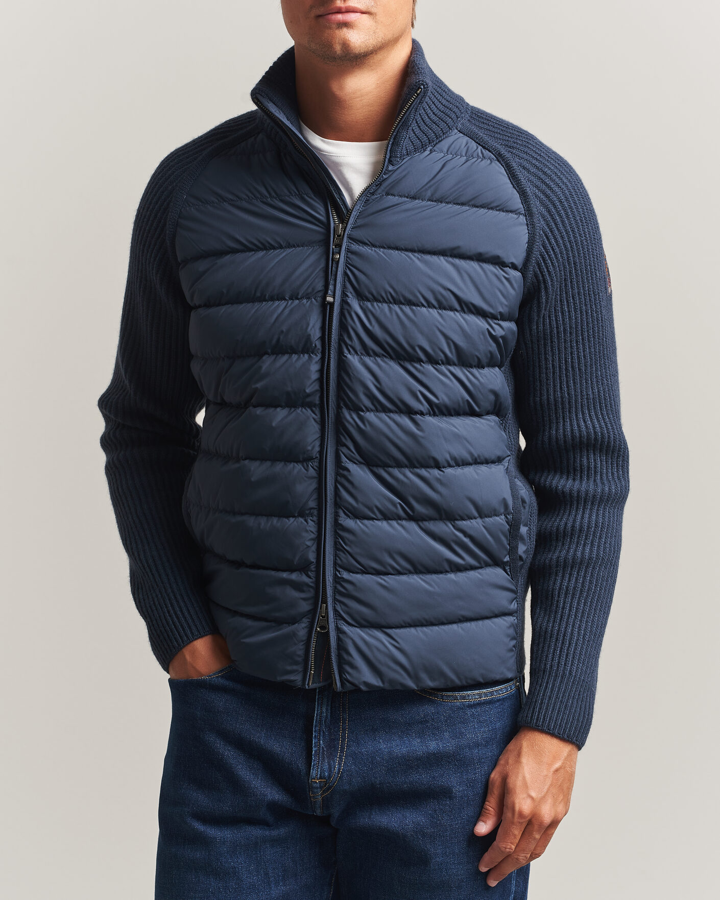 Heren | Jassen | Parajumpers | Olmo Rib Knitted Hybrid Jacket Nine Iron