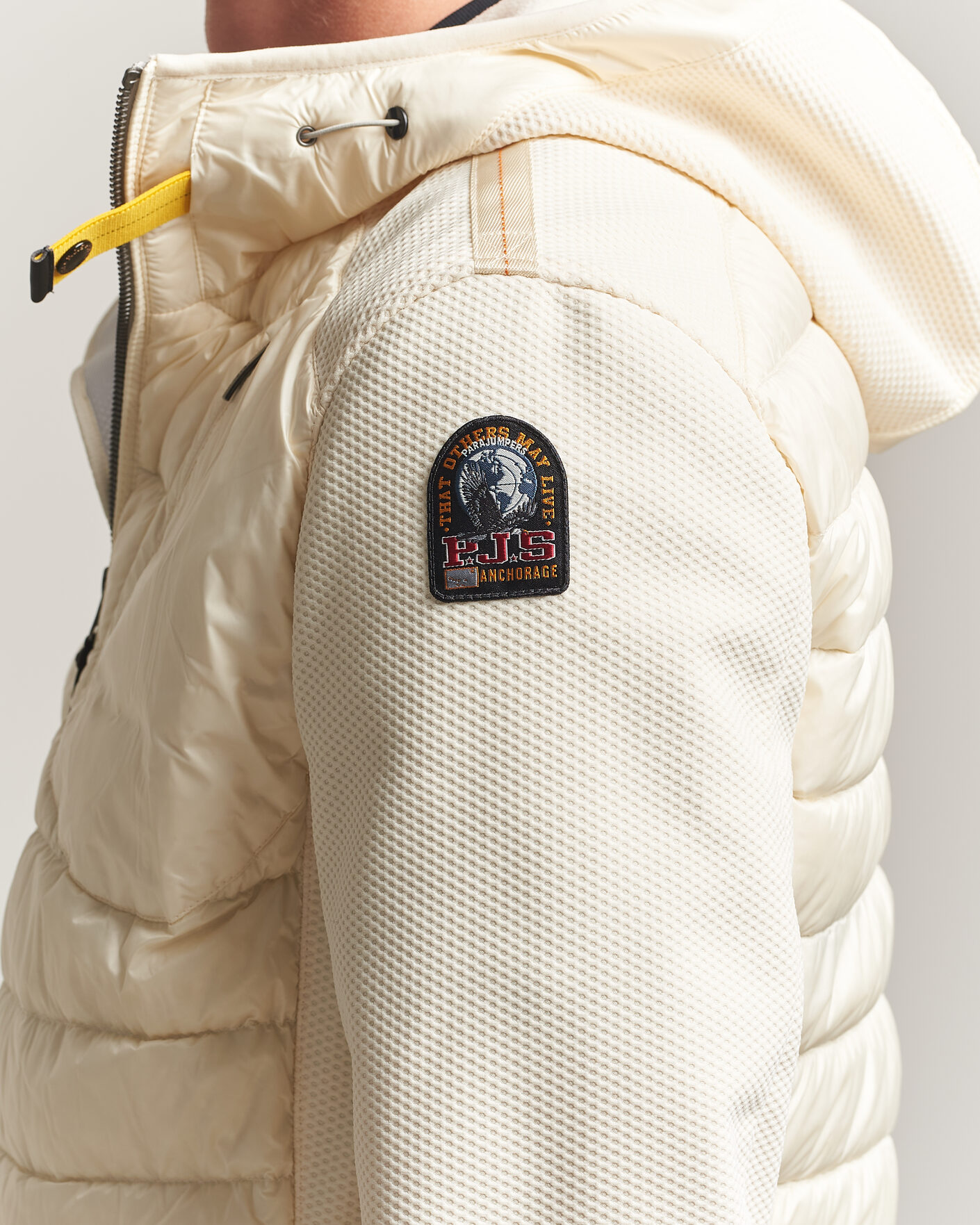 Heren | Jassen | Parajumpers | Nolan Warm Up Hybrid Hooded Jacket Warm Ivory