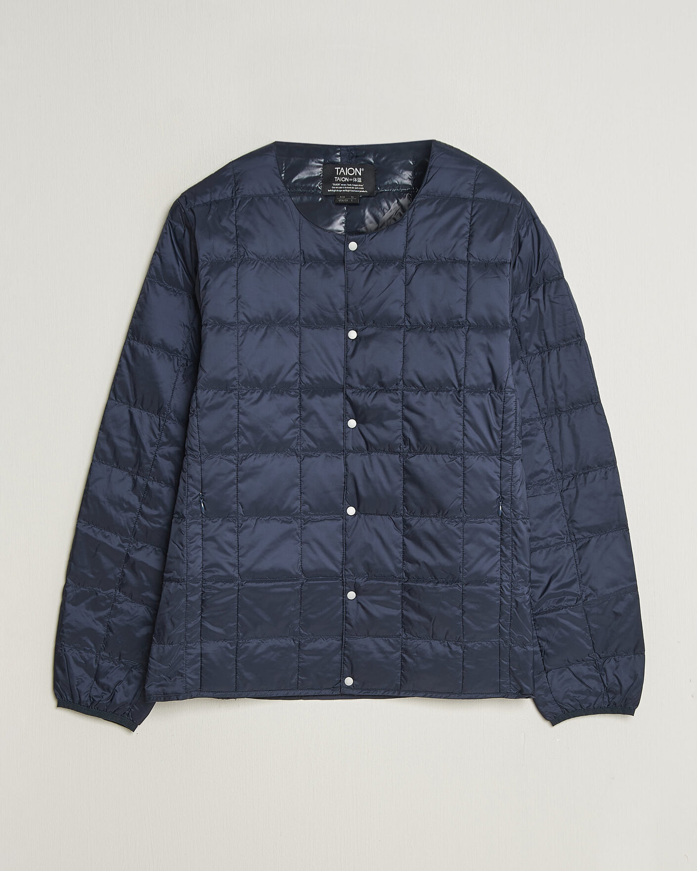 Homme | Manteaux Et Vestes | TAION | Crew Neck Button Down Jacket Dark Navy