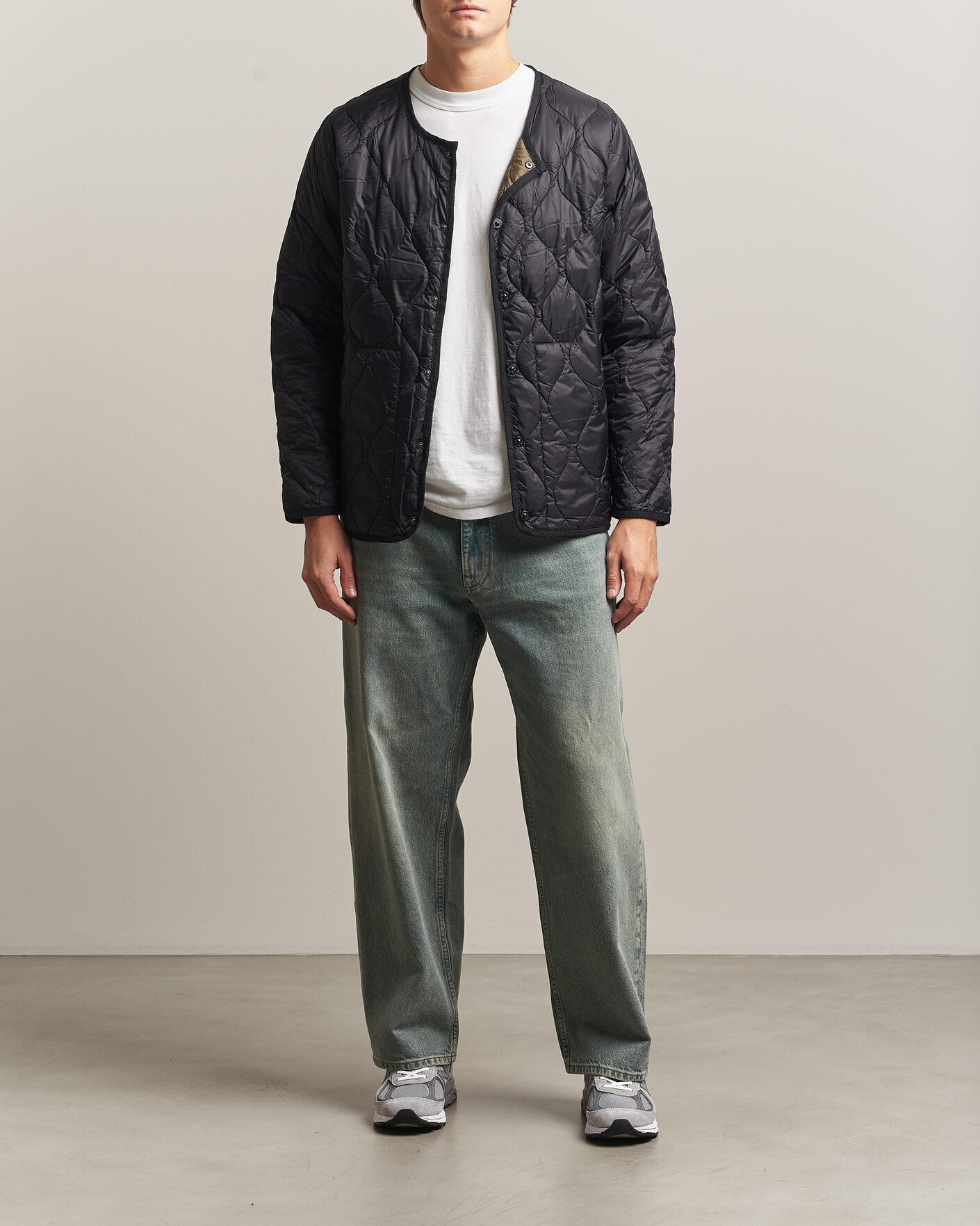 Heren | Jassen | TAION | Military Crew Neck Down Jacket Black