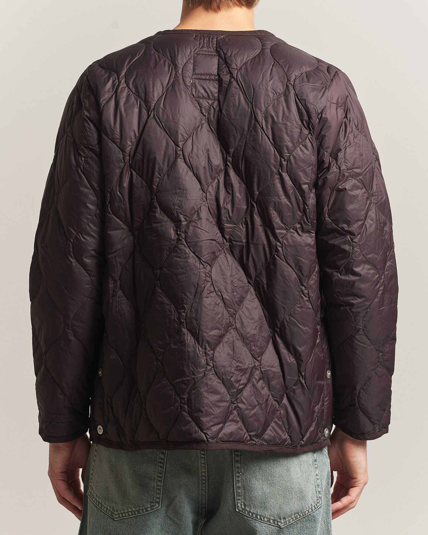 Homme | Manteaux Et Vestes | TAION | Military Crew Neck Down Jacket Dark Choco