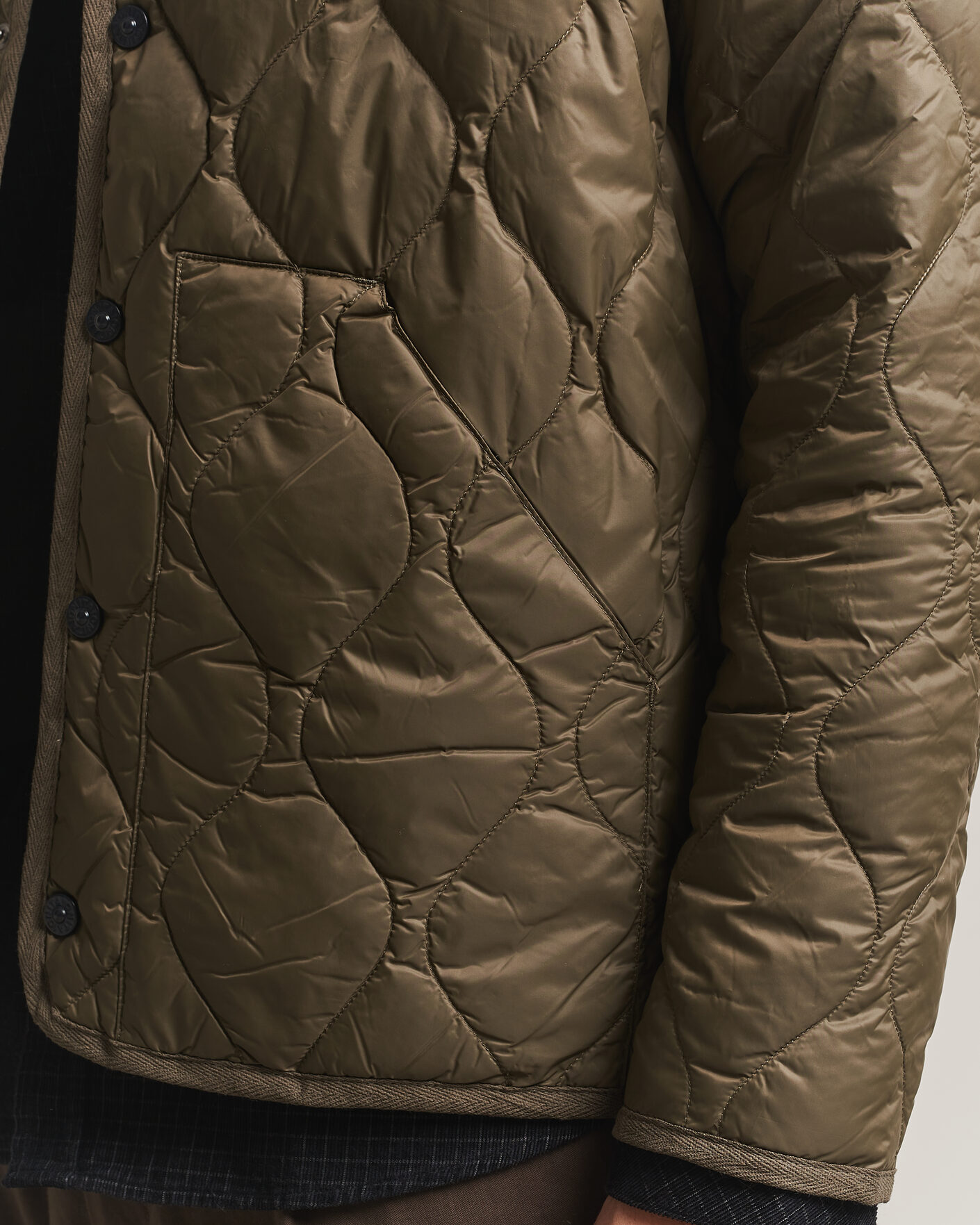 Homme | Manteaux Et Vestes | TAION | Military Crew Neck Down Jacket Dark Olive