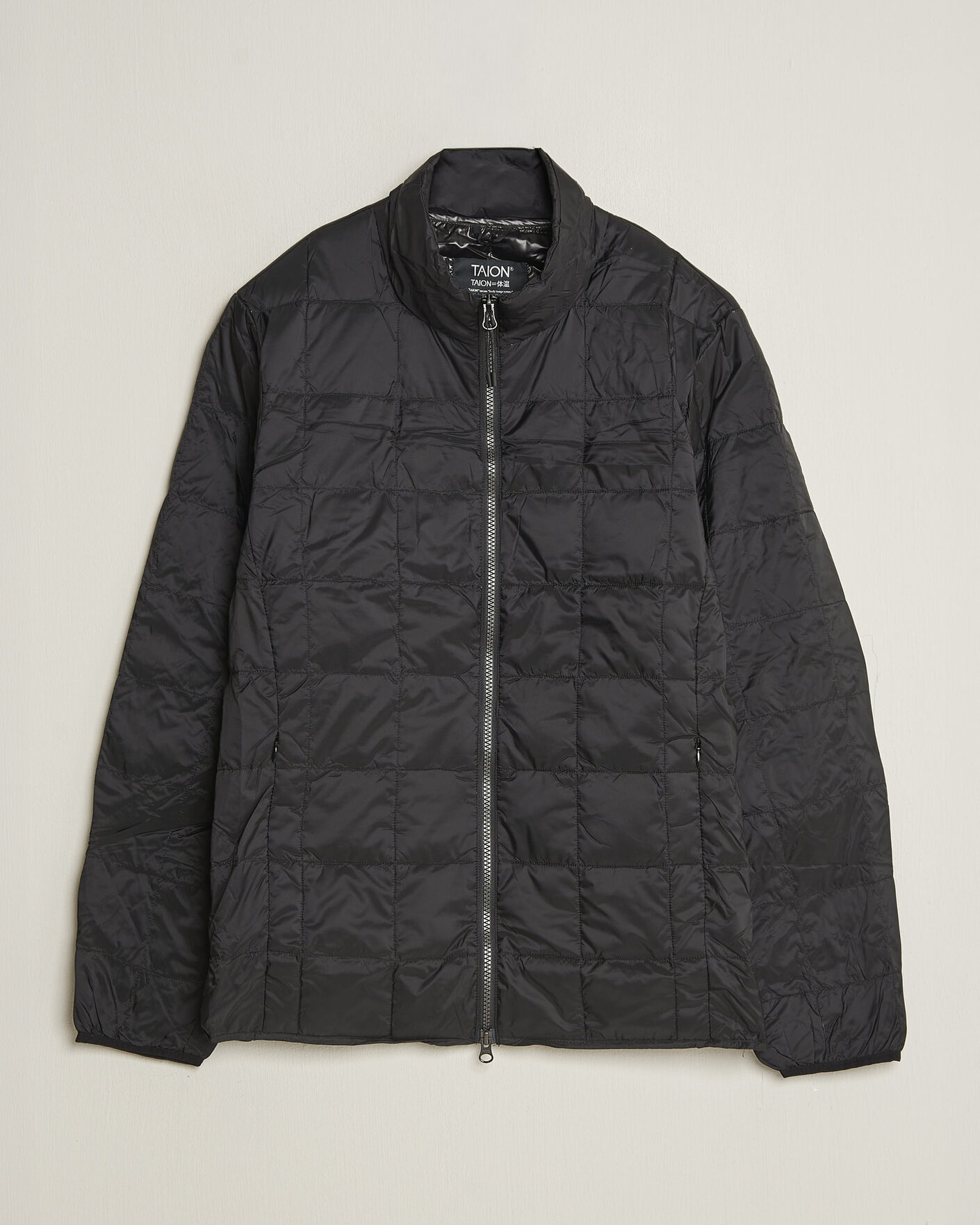 Homme | Manteaux Et Vestes | TAION | High Neck Full Zip Lightweight Down Jacket Black