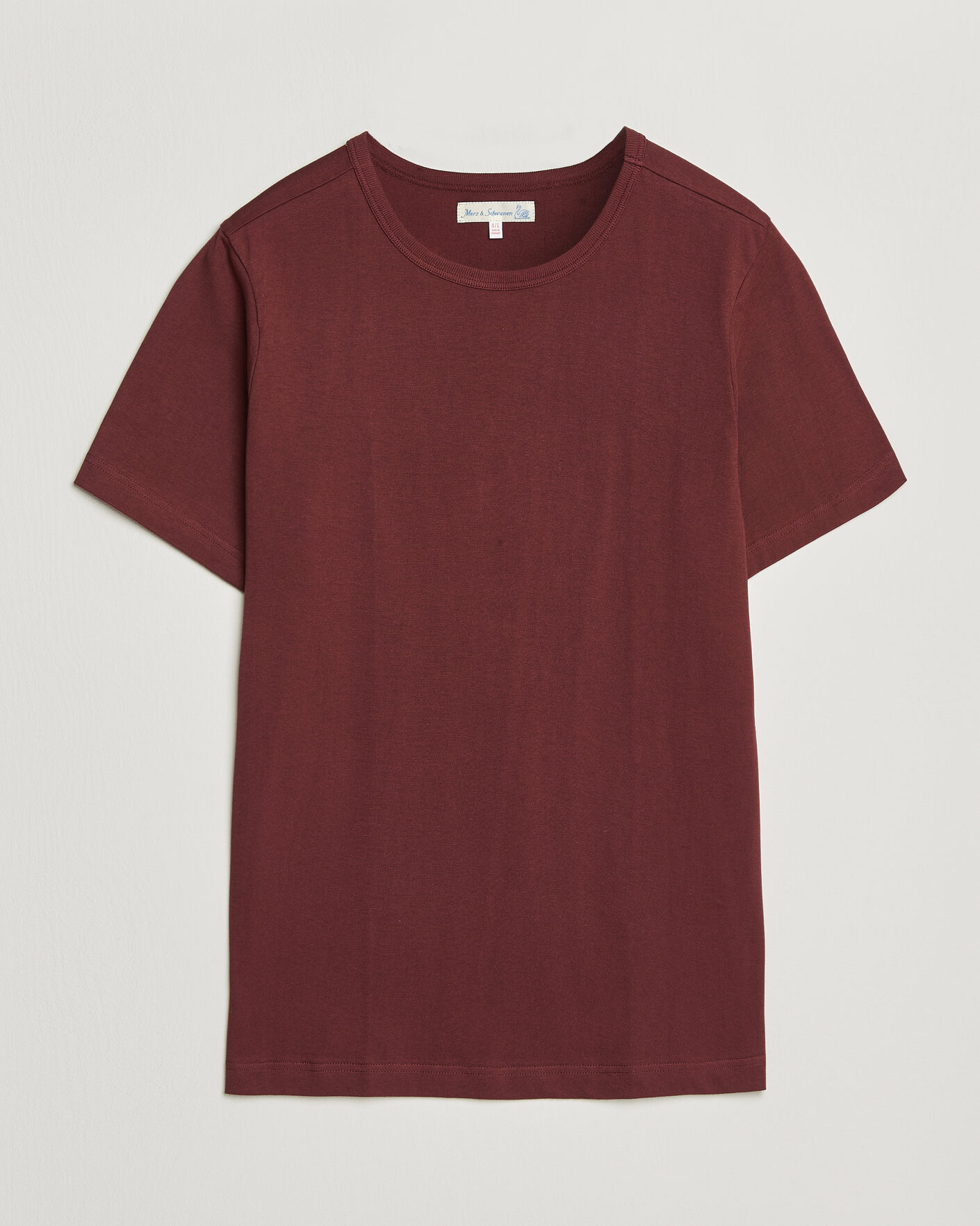 Homme | T-shirts | Merz b. Schwanen | 1950s Classic Loopwheeled T-shirt Burgundy