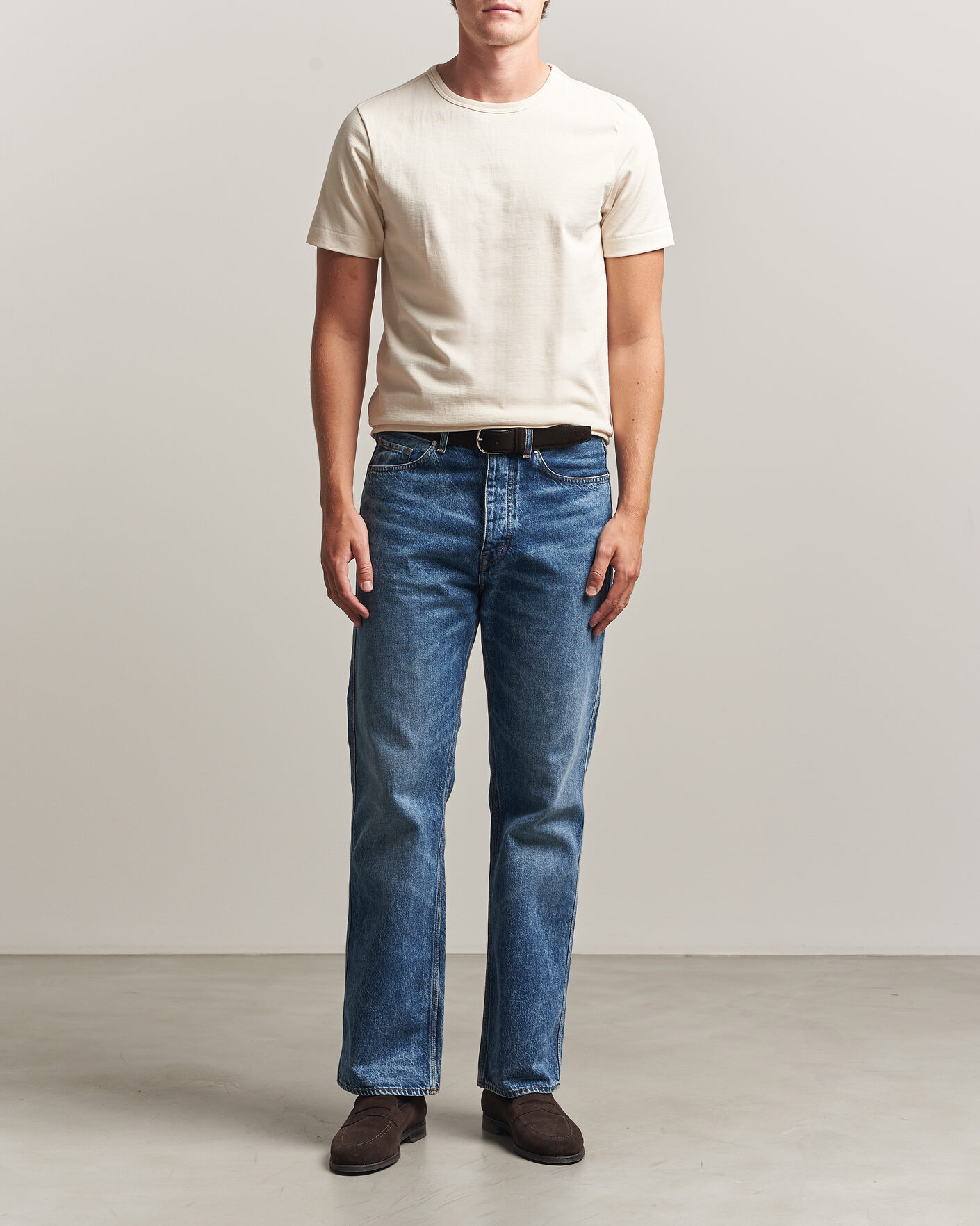 Homme | T-shirts | Merz b. Schwanen | Classic Fit Loopwheeled T-Shirt Nature
