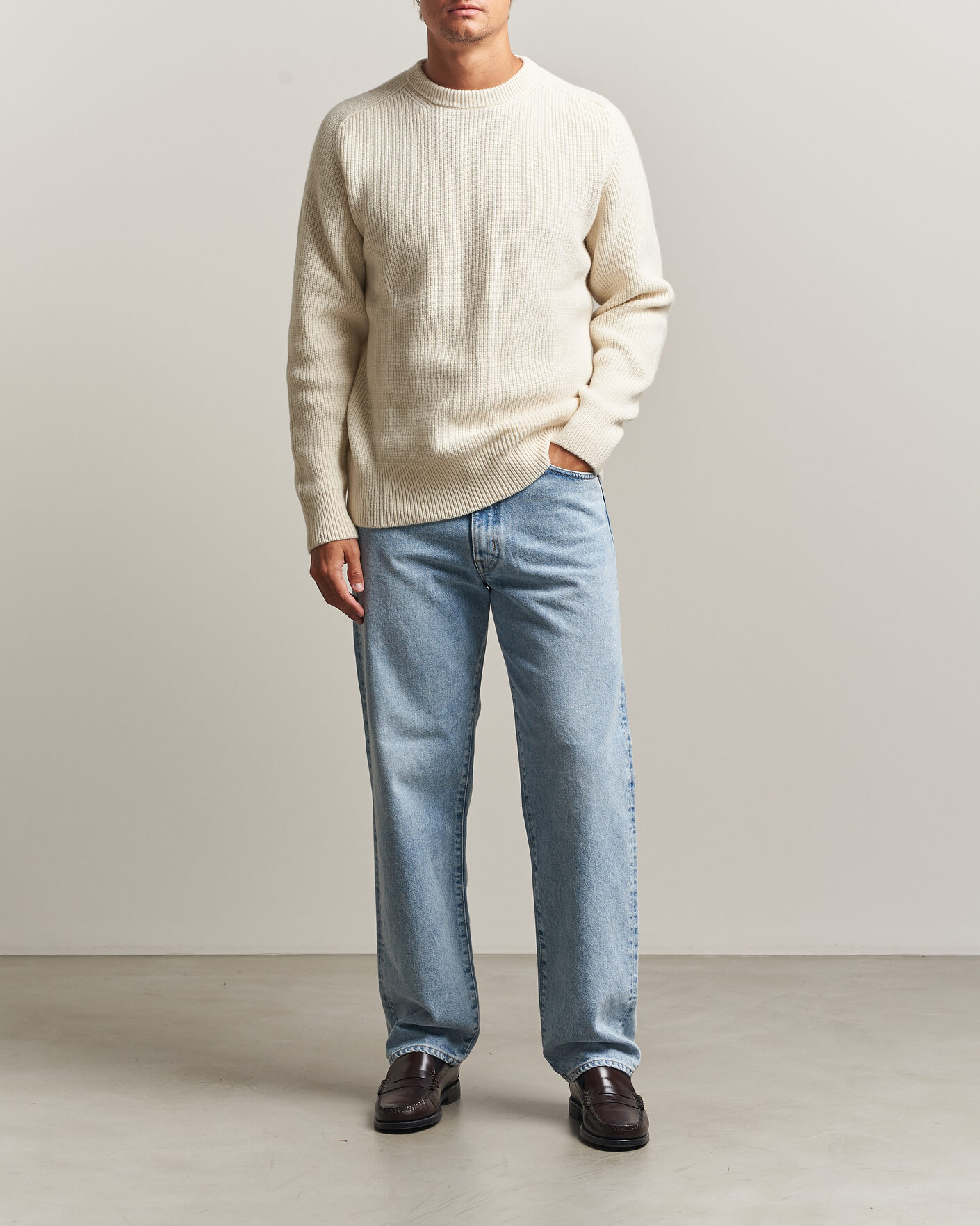 Homme | Pulls Et Tricots | Merz b. Schwanen | Merino/Cashmere Knitted Sweater Nature
