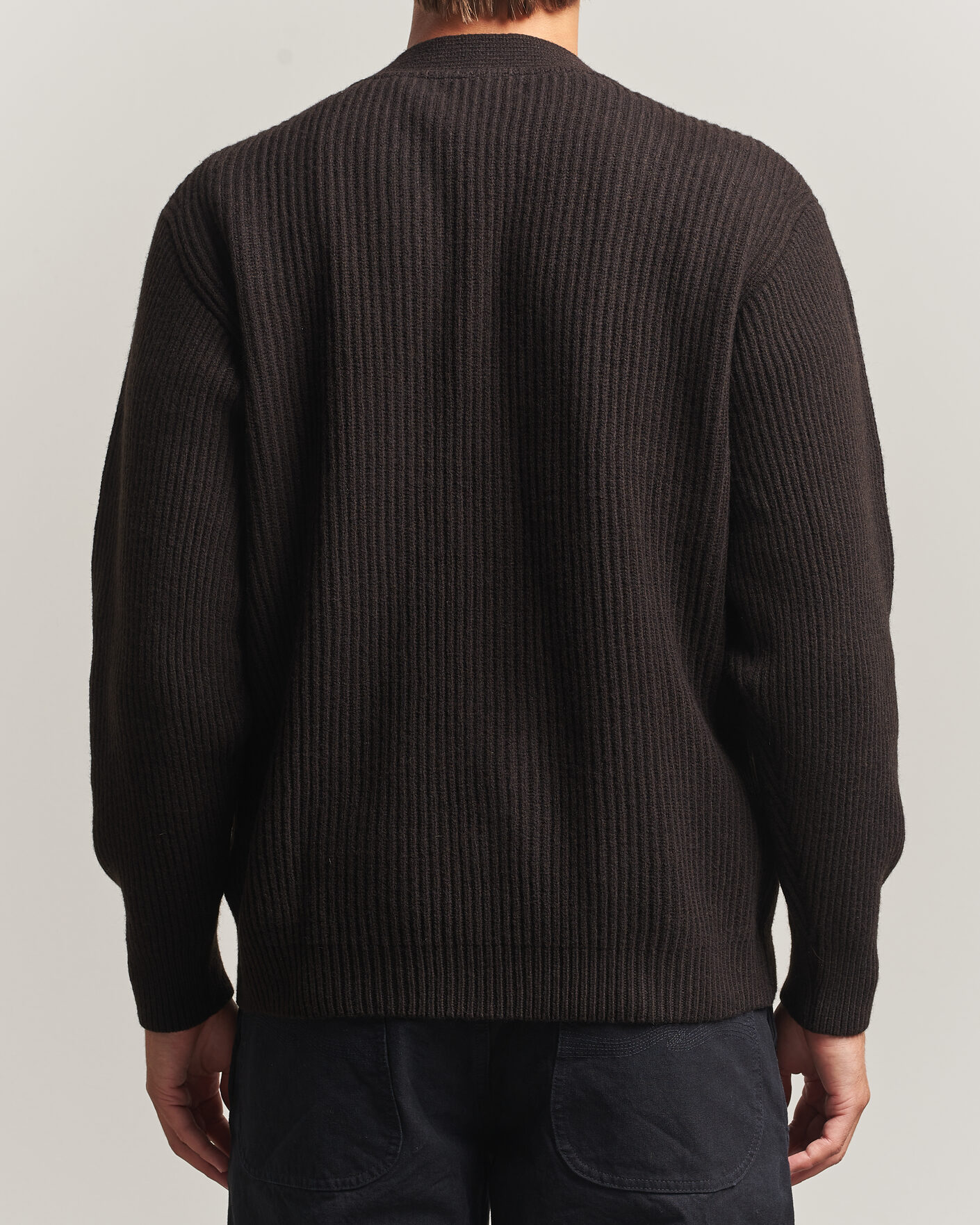 Homme | Pulls Et Tricots | Merz b. Schwanen | Merino/Cashmere Knitted Cardigan Espresso