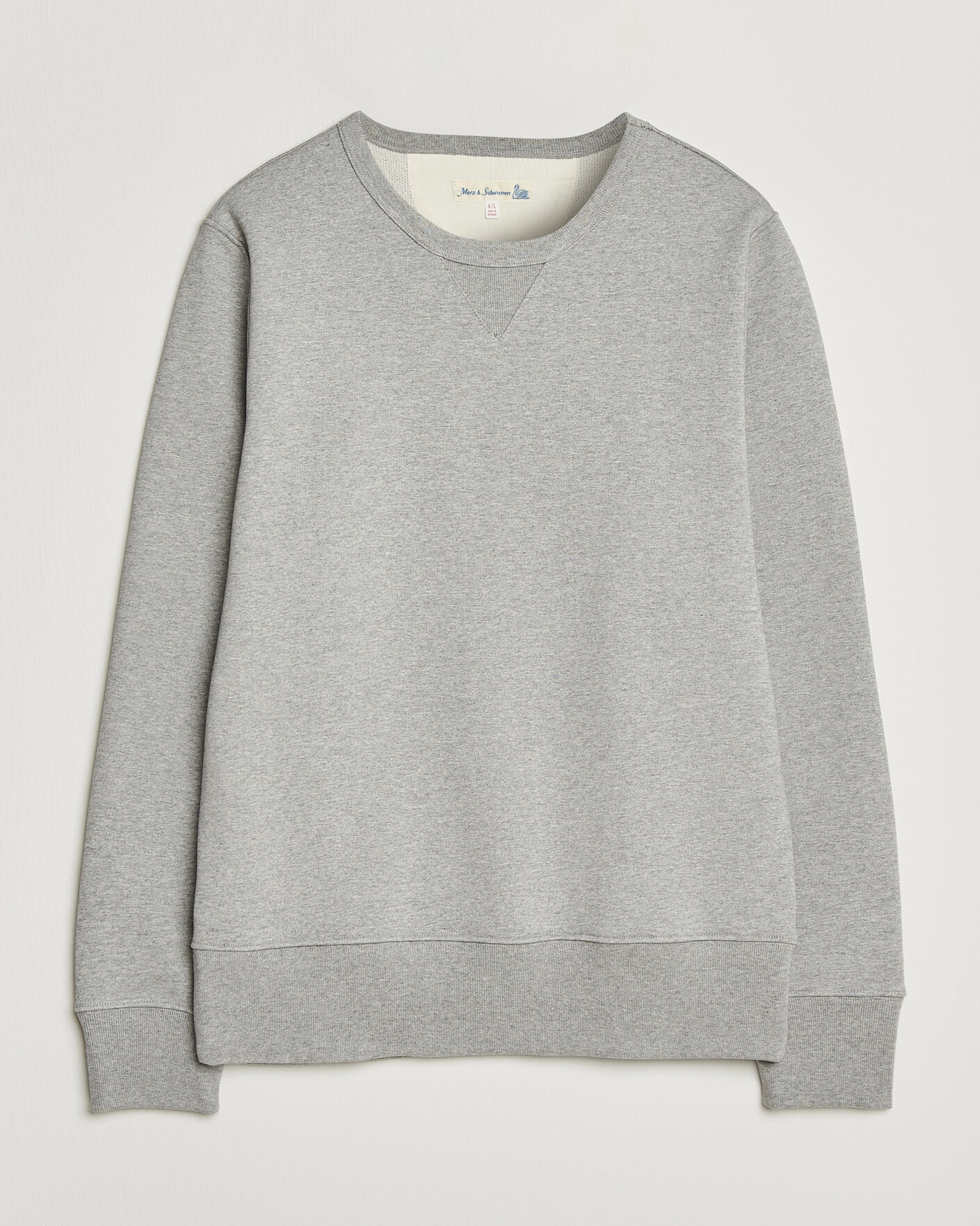 Homme | Pulls Et Tricots | Merz b. Schwanen | Classic Fit Loopwheeled Heavyweight Sweatshirt Grey Melange