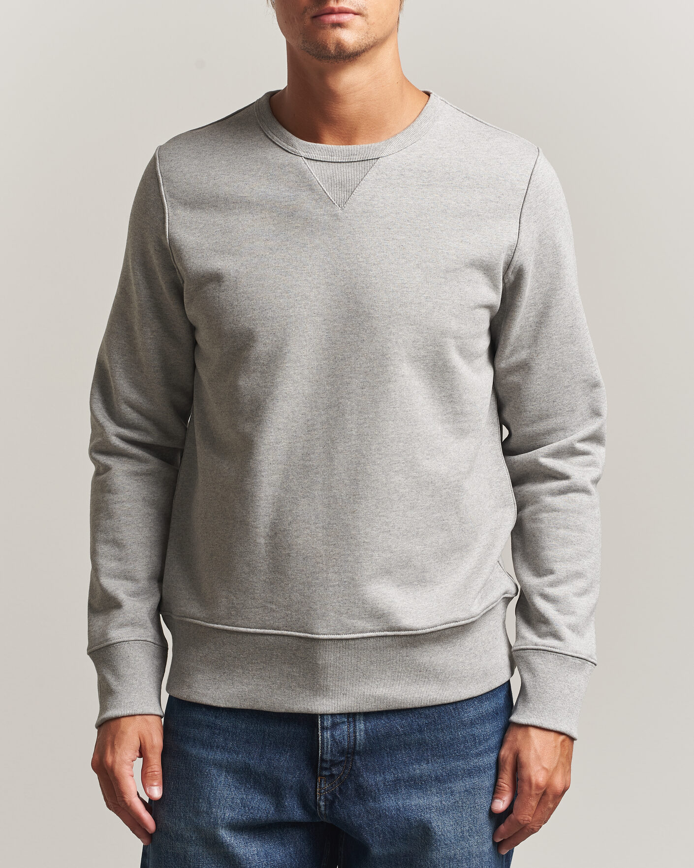 Homme | Pulls Et Tricots | Merz b. Schwanen | Classic Fit Loopwheeled Heavyweight Sweatshirt Grey Melange