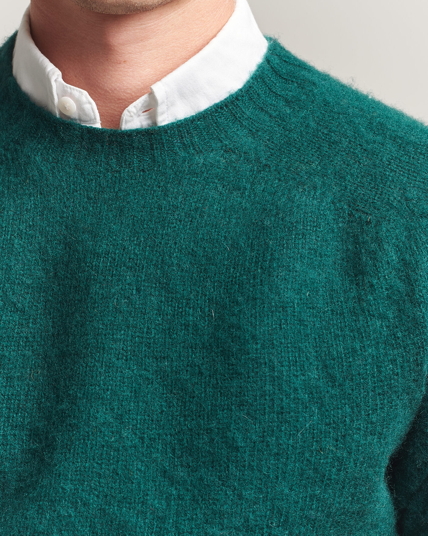 Homme | Pulls Et Tricots | Harley Of Scotland | Brushed Supersoft Lambswool Crewneck Tartan