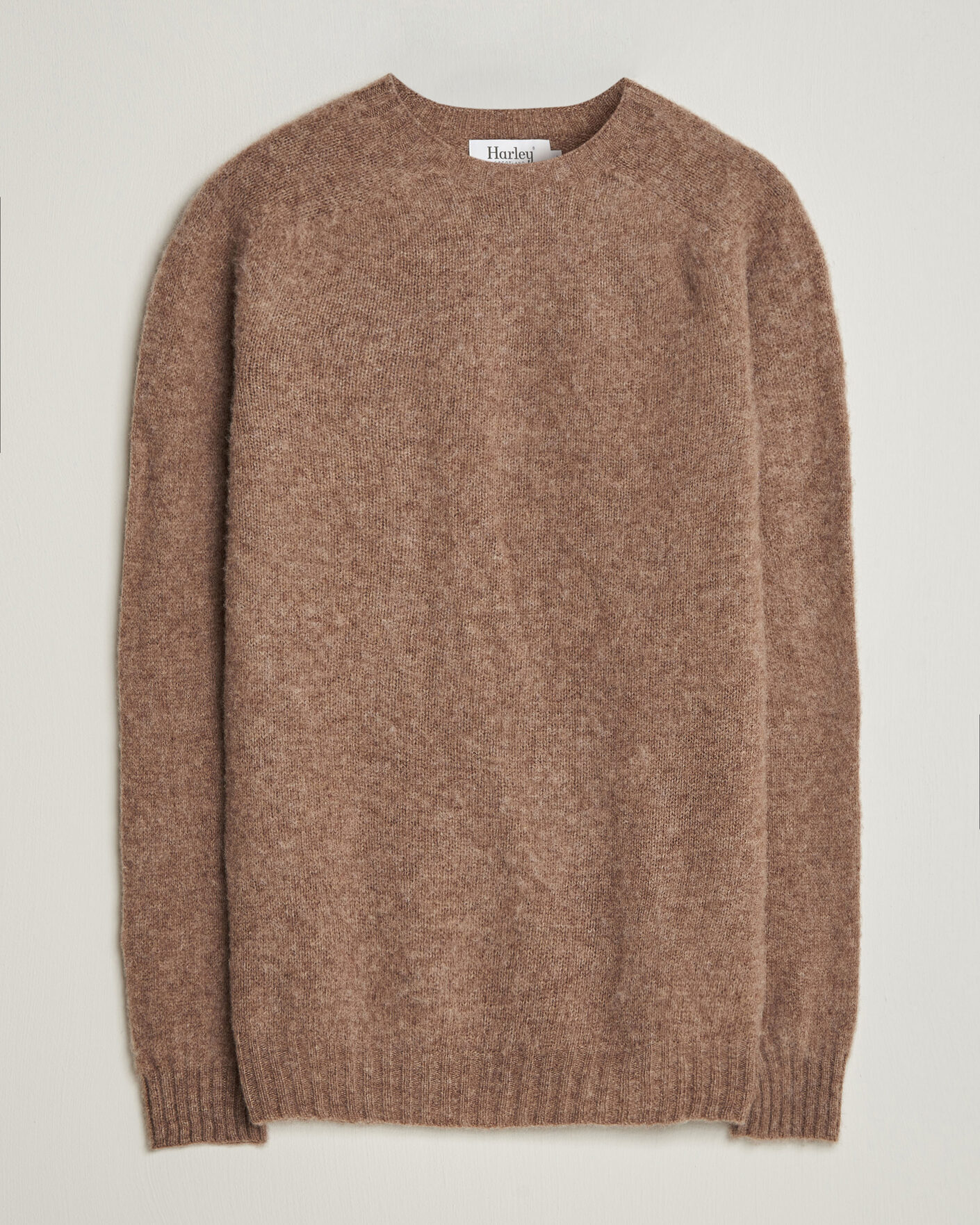 Homme | Pulls Et Tricots | Harley Of Scotland | Brushed Supersoft Lambswool Crewneck Tundra