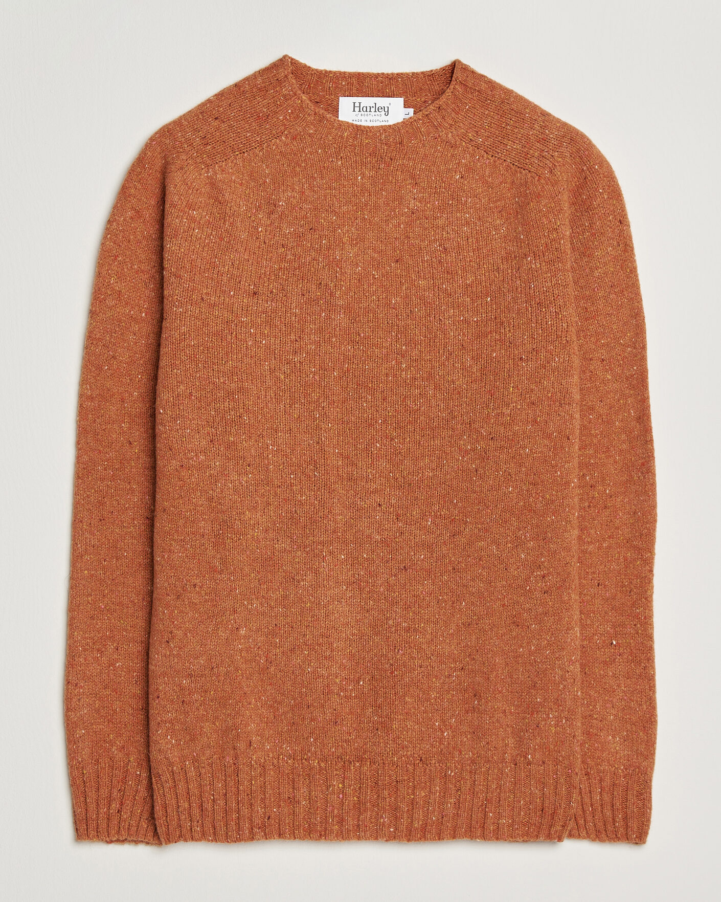 Homme | Business & Beyond | Harley Of Scotland | Donegal Wool Crewneck Orange