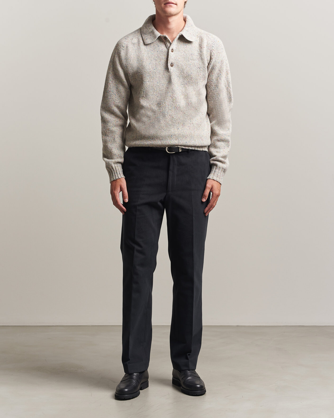 Homme | Pulls Et Tricots | Harley Of Scotland | Donegal Wool Polo Machair