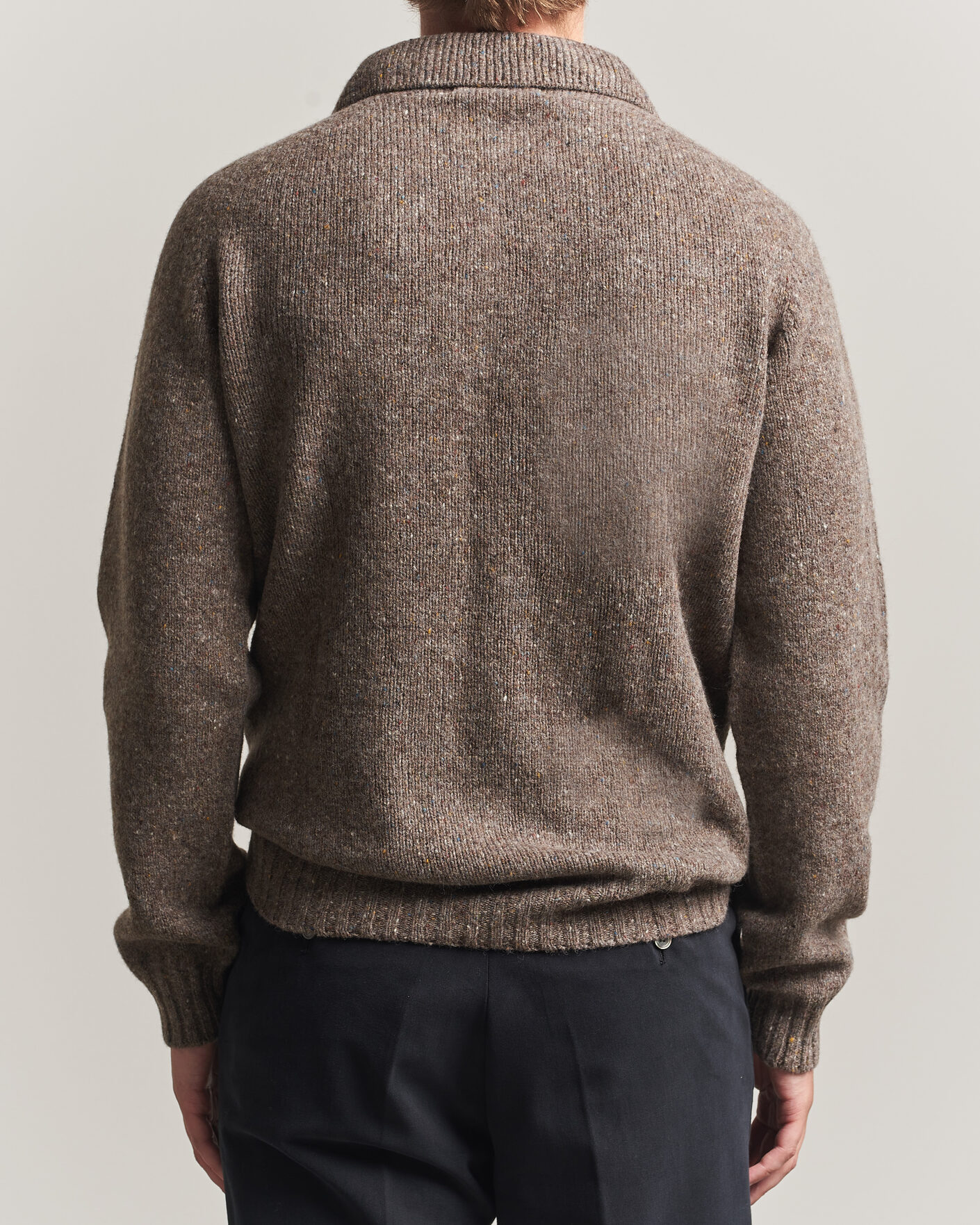 Homme | Pulls Et Tricots | Harley Of Scotland | Donegal Wool Polo Brown
