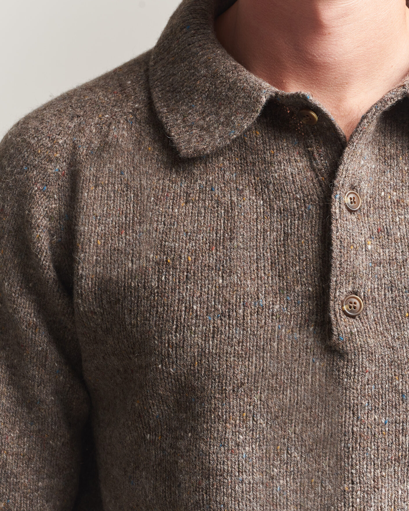 Homme | Pulls Et Tricots | Harley Of Scotland | Donegal Wool Polo Brown