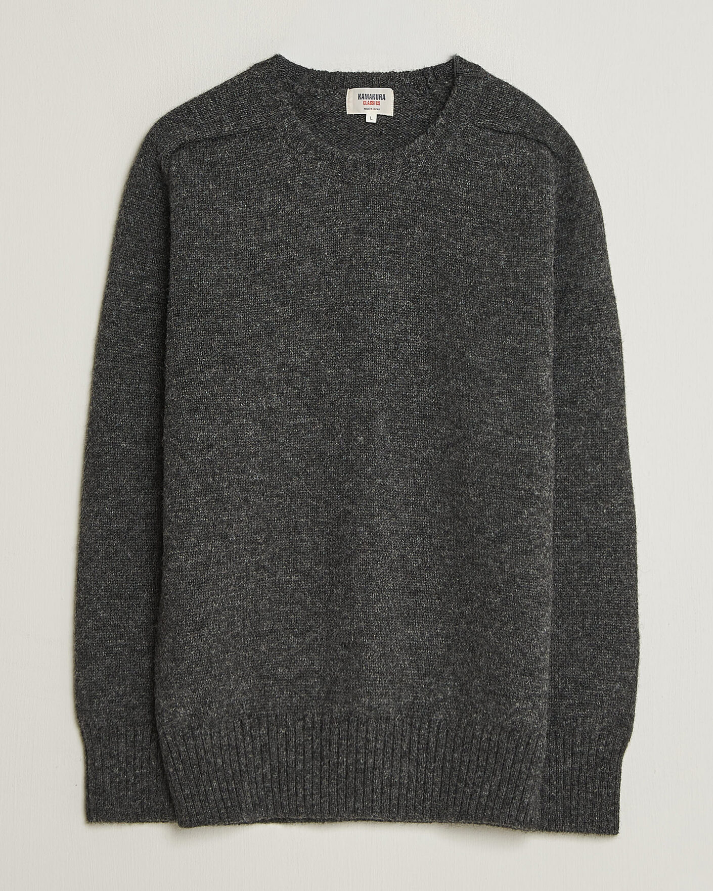 Heren | Truien | Kamakura Shirts | 5 Gauge Shetland Sweater Gray