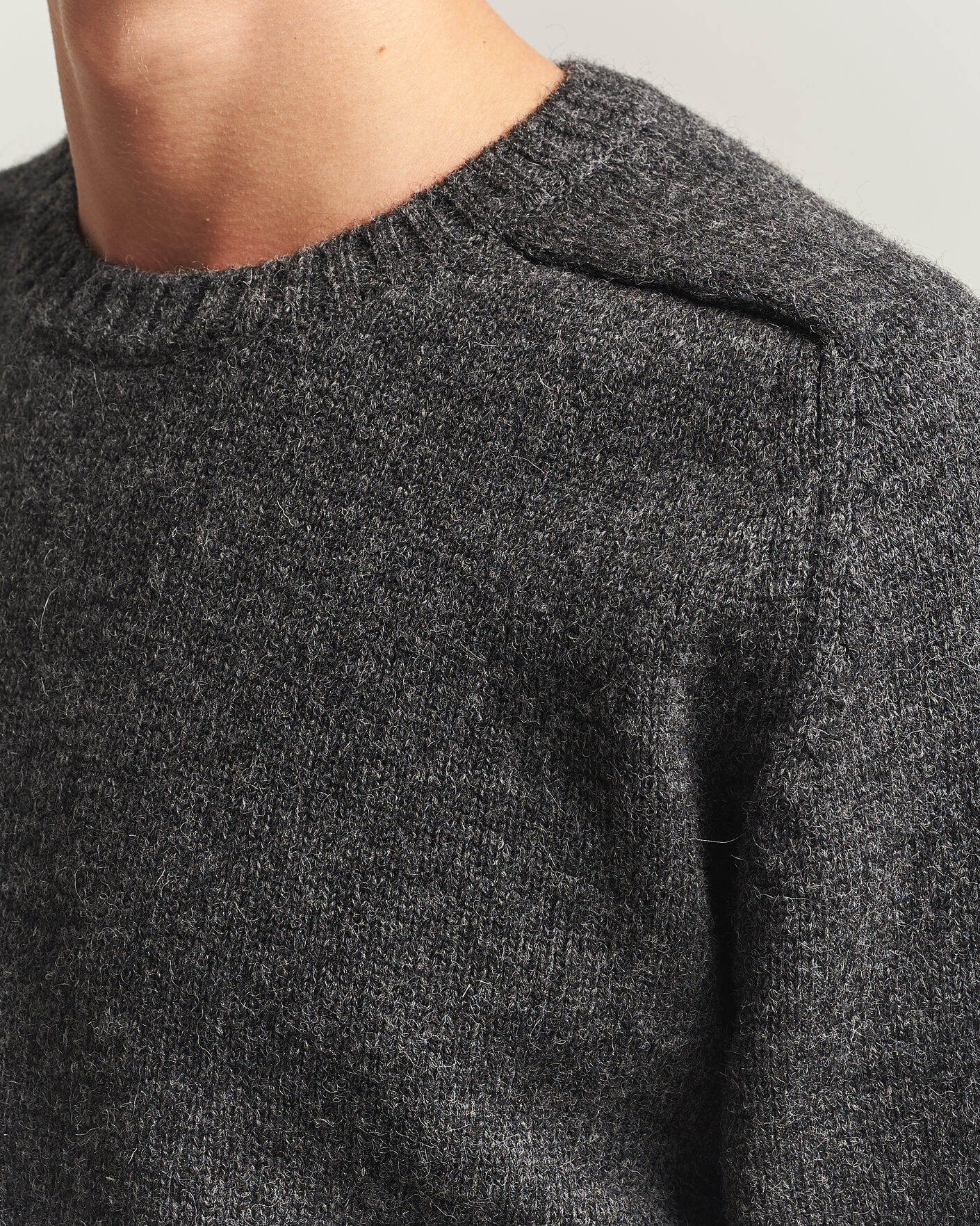 Heren | Truien | Kamakura Shirts | 5 Gauge Shetland Sweater Gray