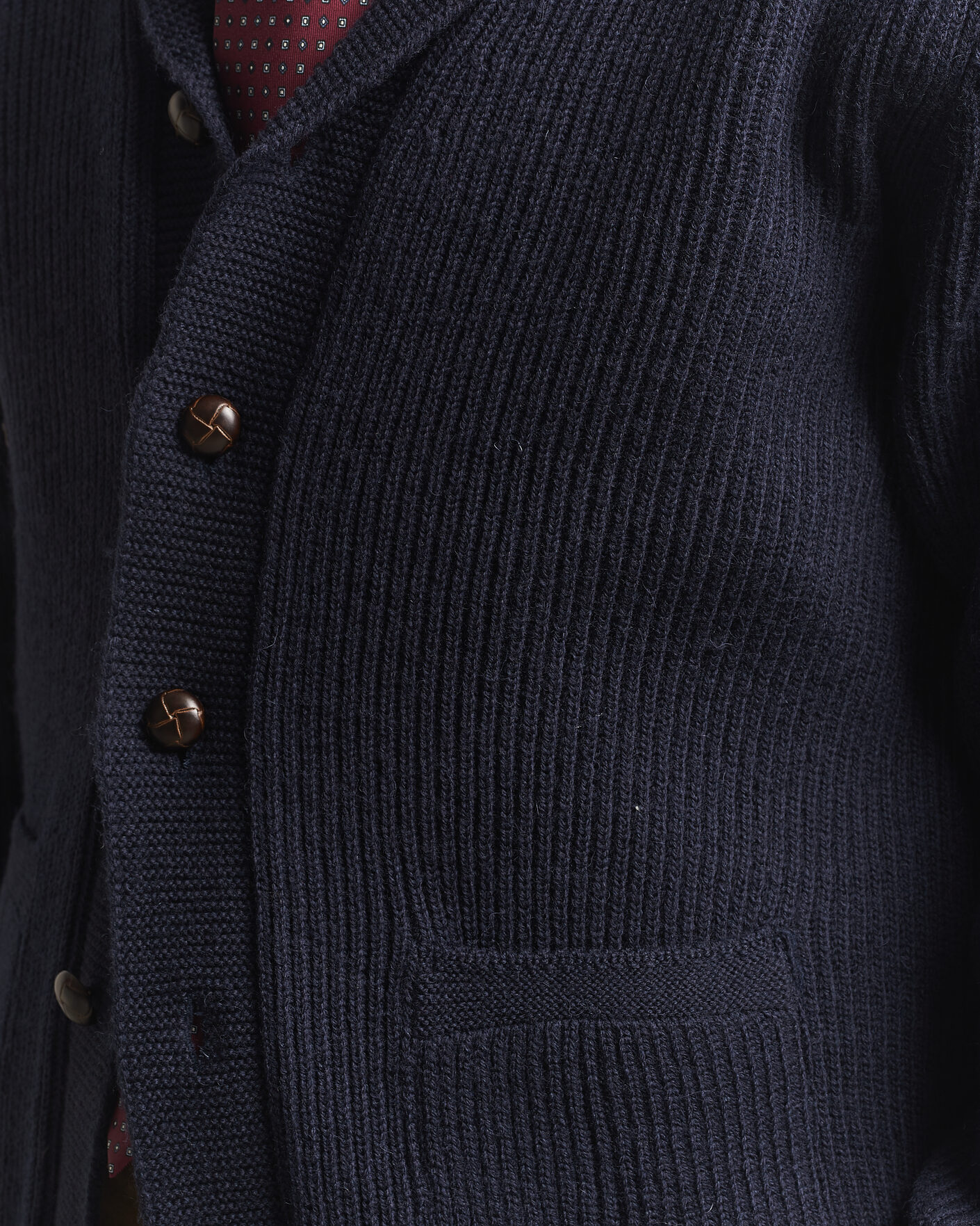 Heren | Truien | Kamakura Shirts | McQueen Shawl Collar Cardigan Navy