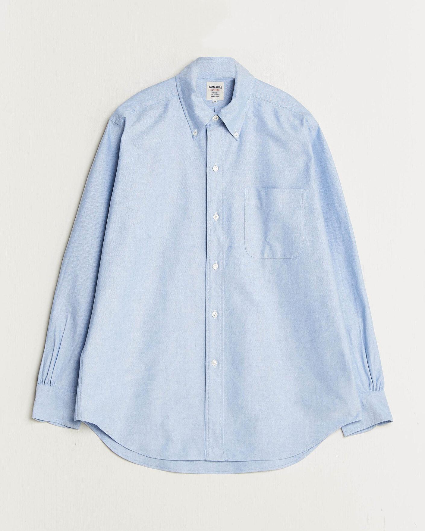 Heren | Overhemden | Kamakura Shirts | Ametora Japanese Oxford BD Shirt Light Blue
