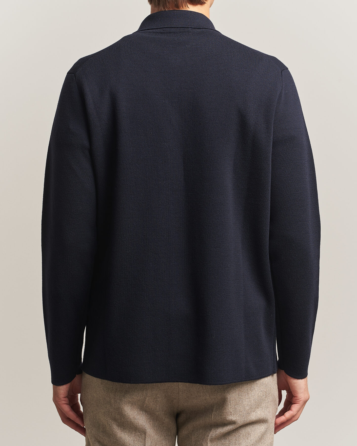 Homme | Chemises | Lardini | Knitted Pocket Overshirt Navy