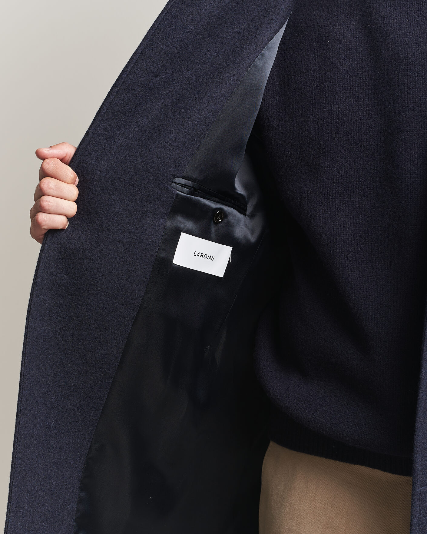 Homme | Manteaux Et Vestes | Lardini | Wool/Cashmere Boucle Car Coat Navy