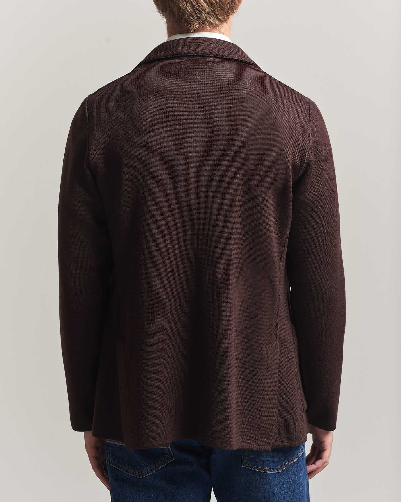 Heren | Blazers | Lardini | Knitted Wool Blazer Brown