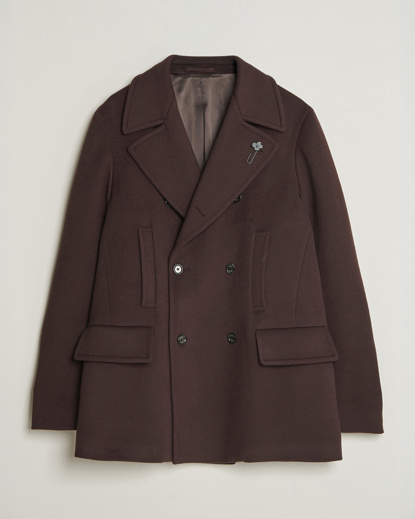 Heren | Jassen | Lardini | Wool Peacoat Brown
