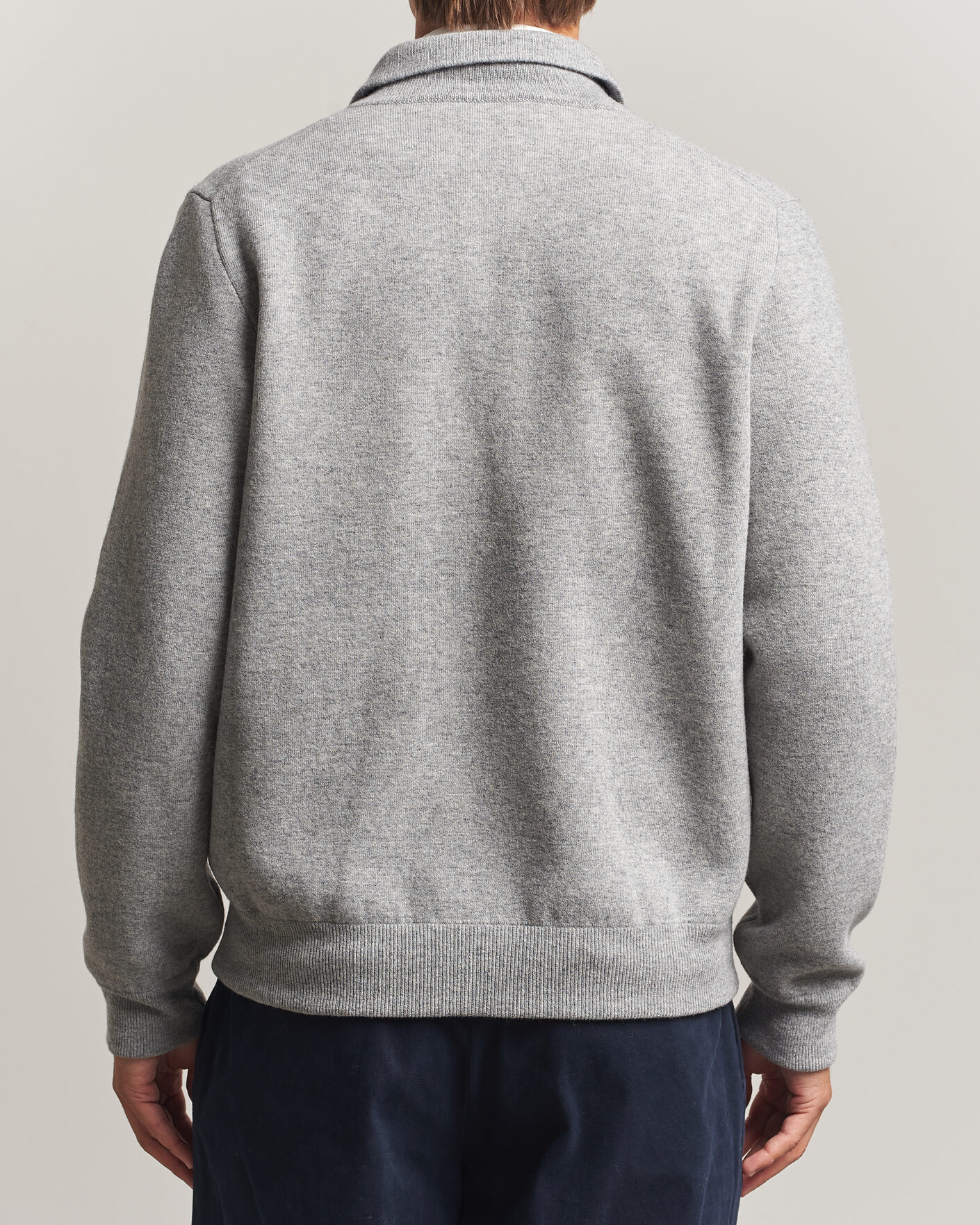 Heren | Jassen | Lardini | Knitted Wool Bomber Jacket Grey