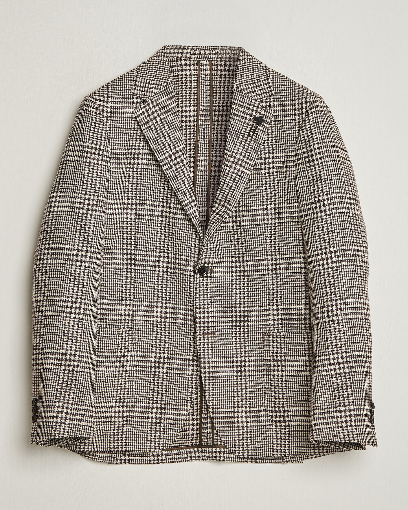 Heren | Blazers | Lardini | Wool/Cashmere Checked Blazer Brown