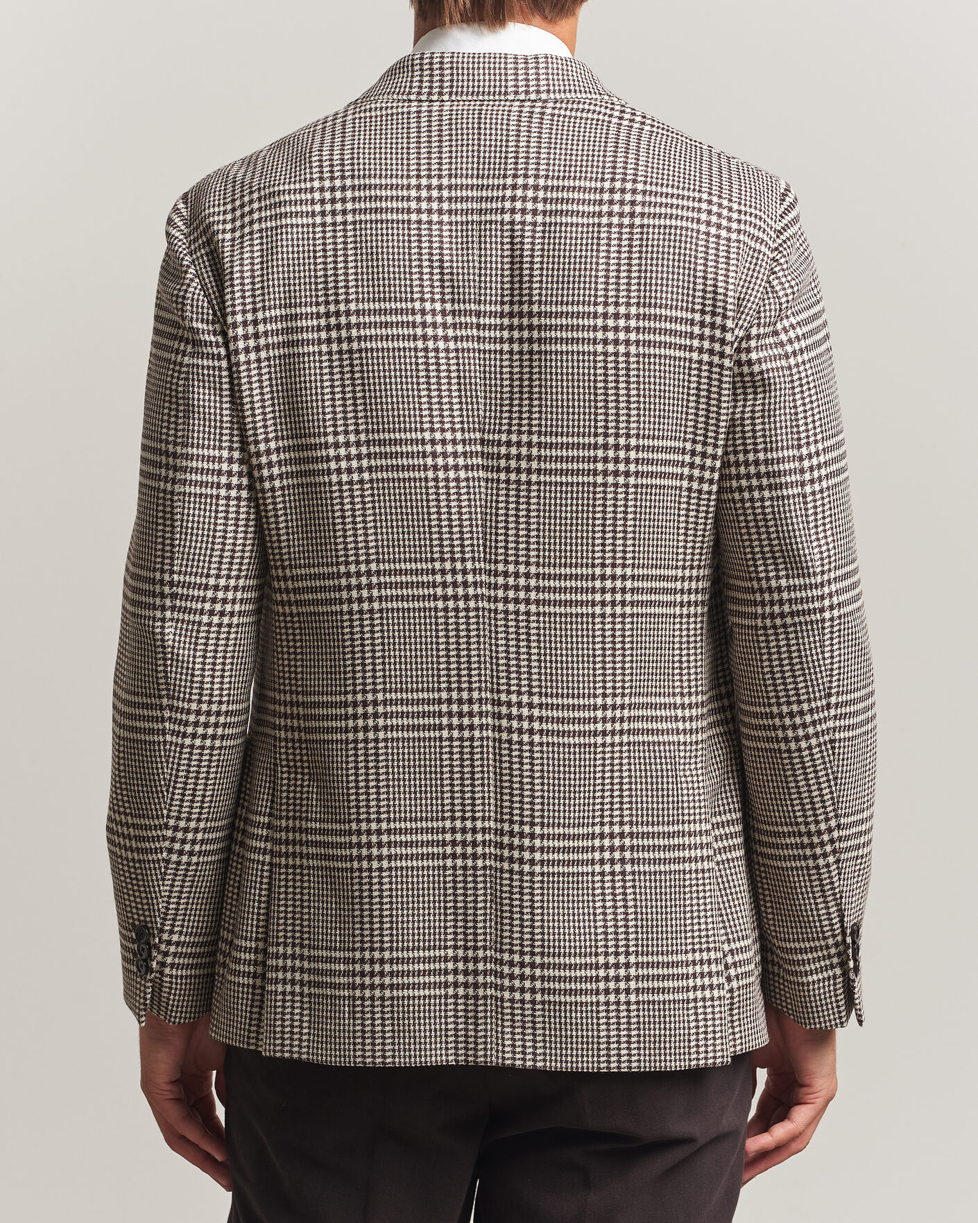 Heren | Blazers | Lardini | Wool/Cashmere Checked Blazer Brown