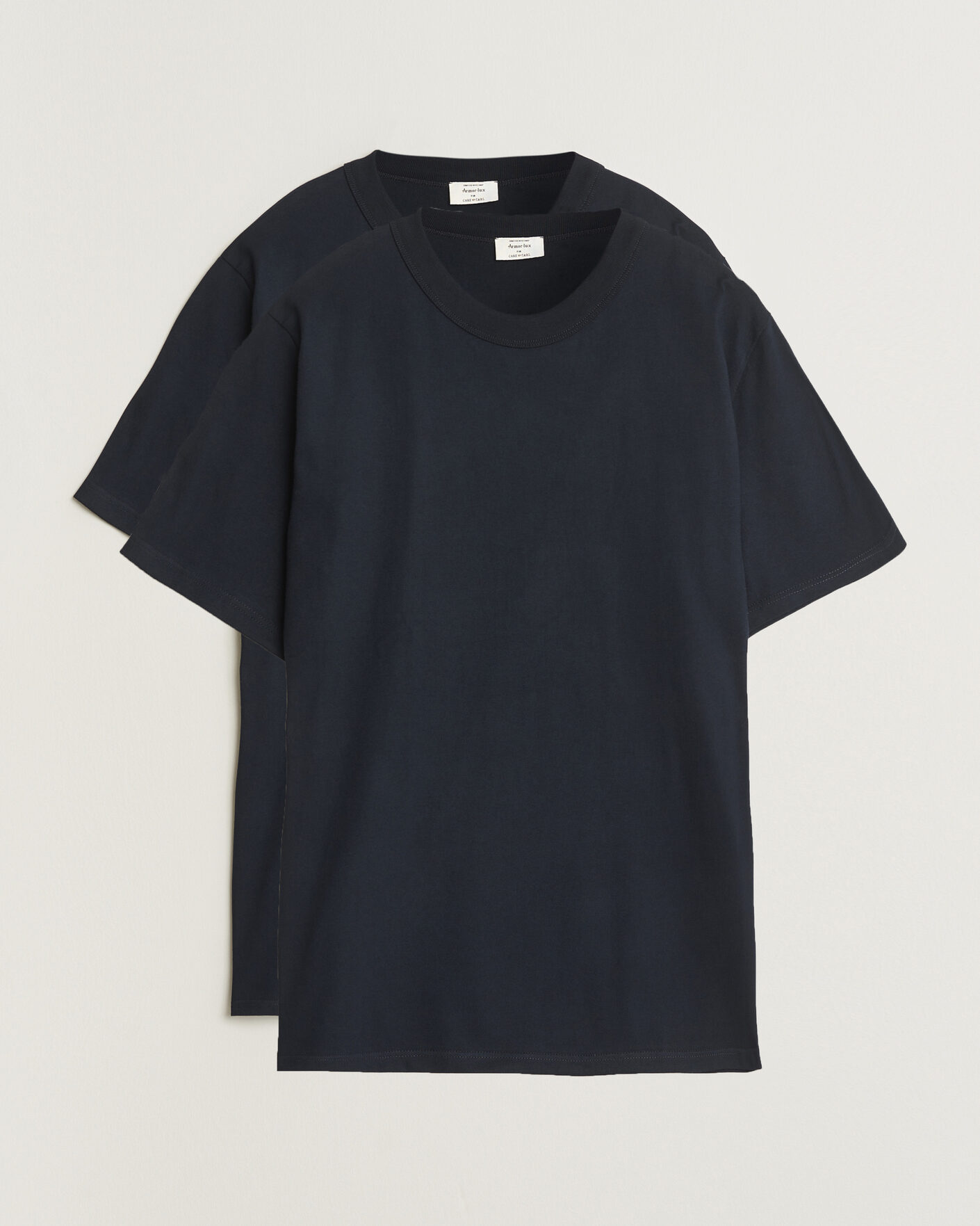Heren | T-shirts | Armor Lux for Care of Carl | Armor-lux 2-Pack Heritage Callac T-Shirt Rich Navy