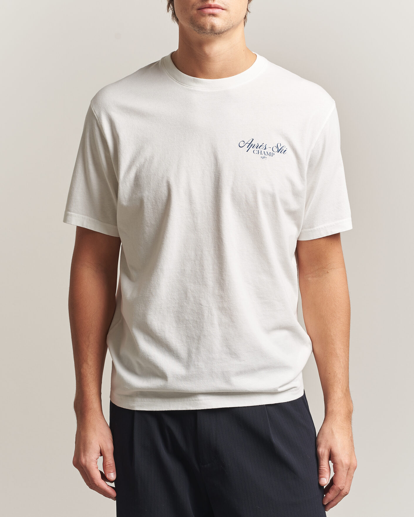 Heren | T-shirts | MC2 Saint Barth | Back Printed Cotton T-Shirt Ski Post Race
