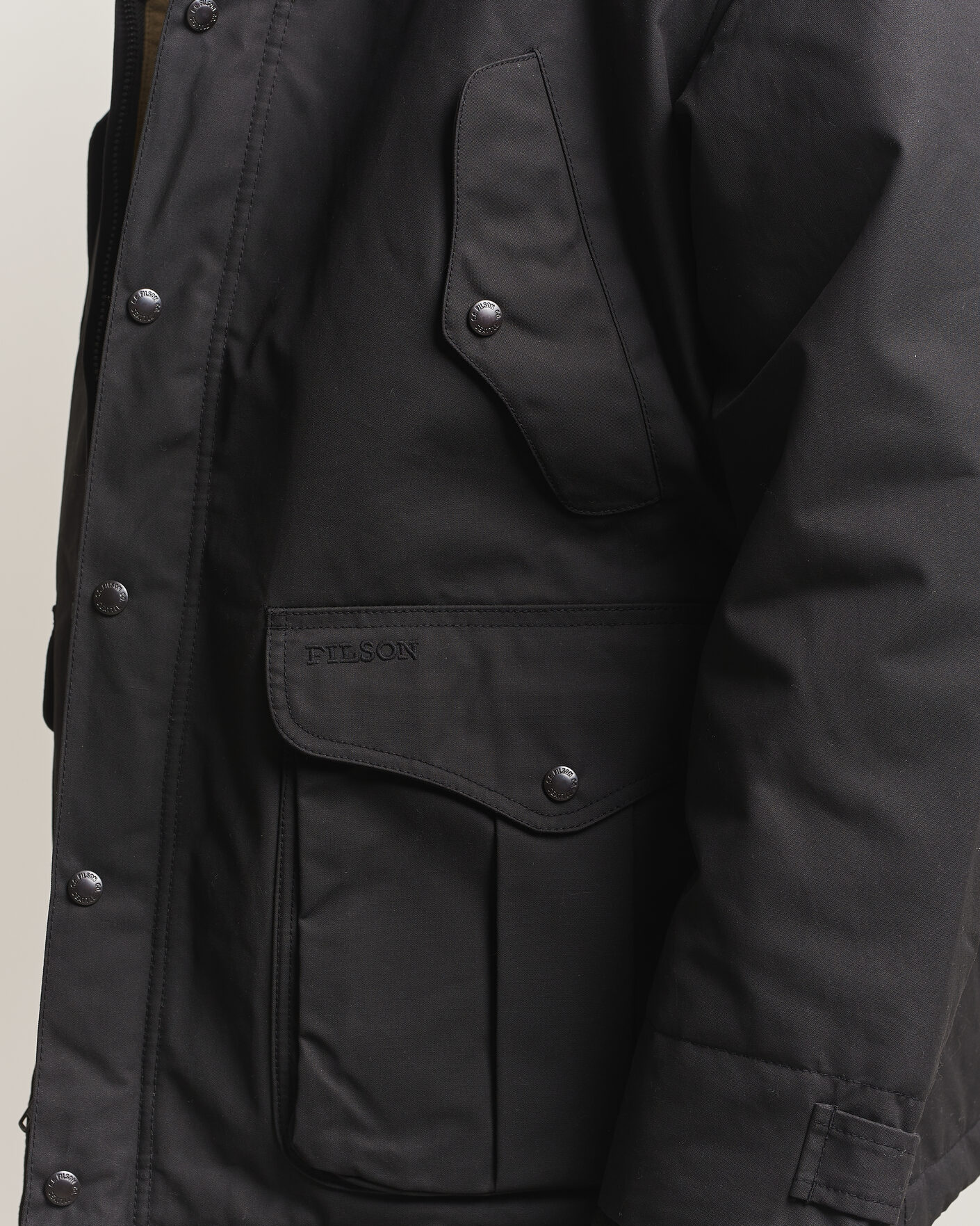 Homme | Manteaux Et Vestes | Filson | Waxed Mountain Parka Black