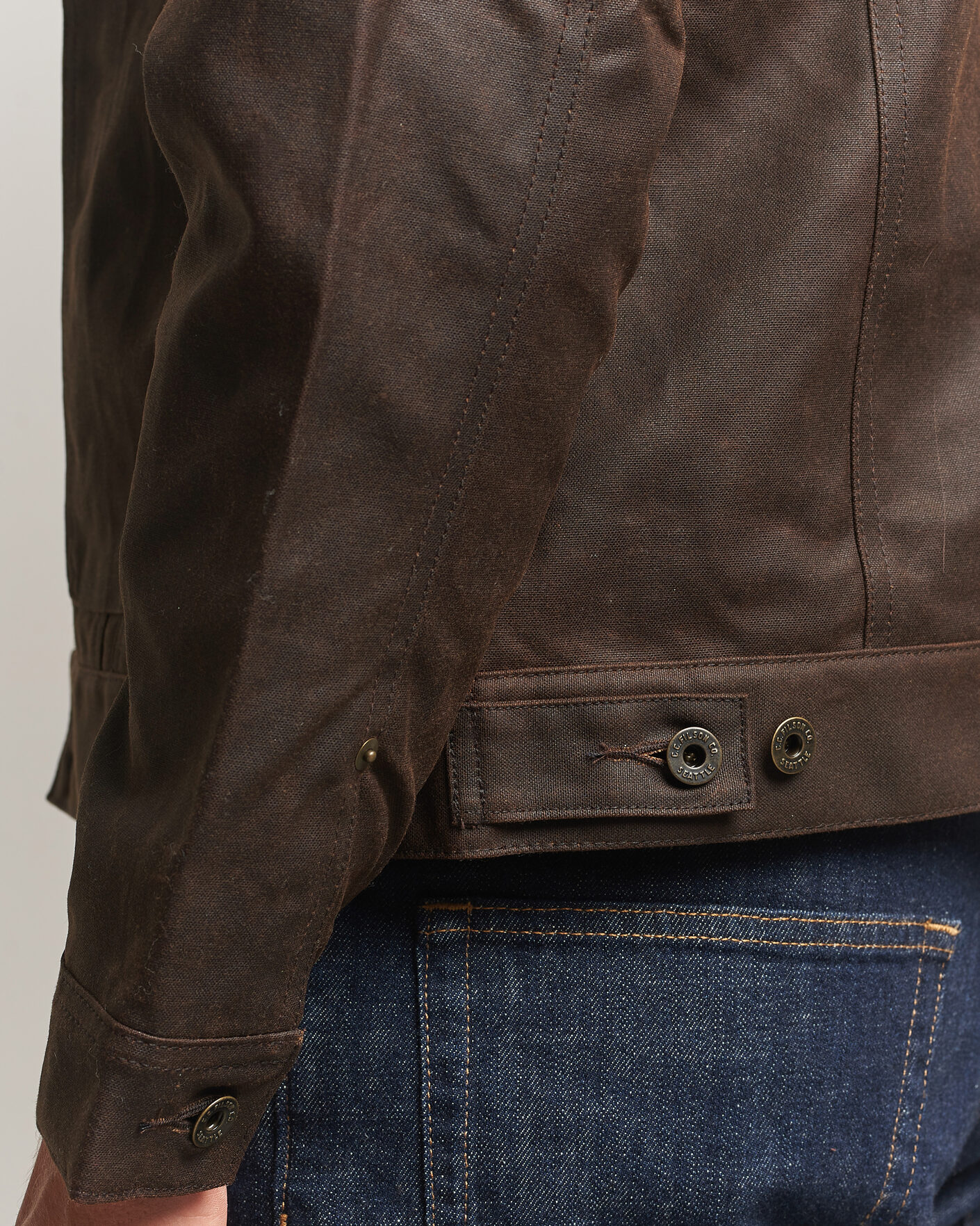 Heren | Jassen | Filson | Short Lined Tin Cloth Cruiser Dark Brown