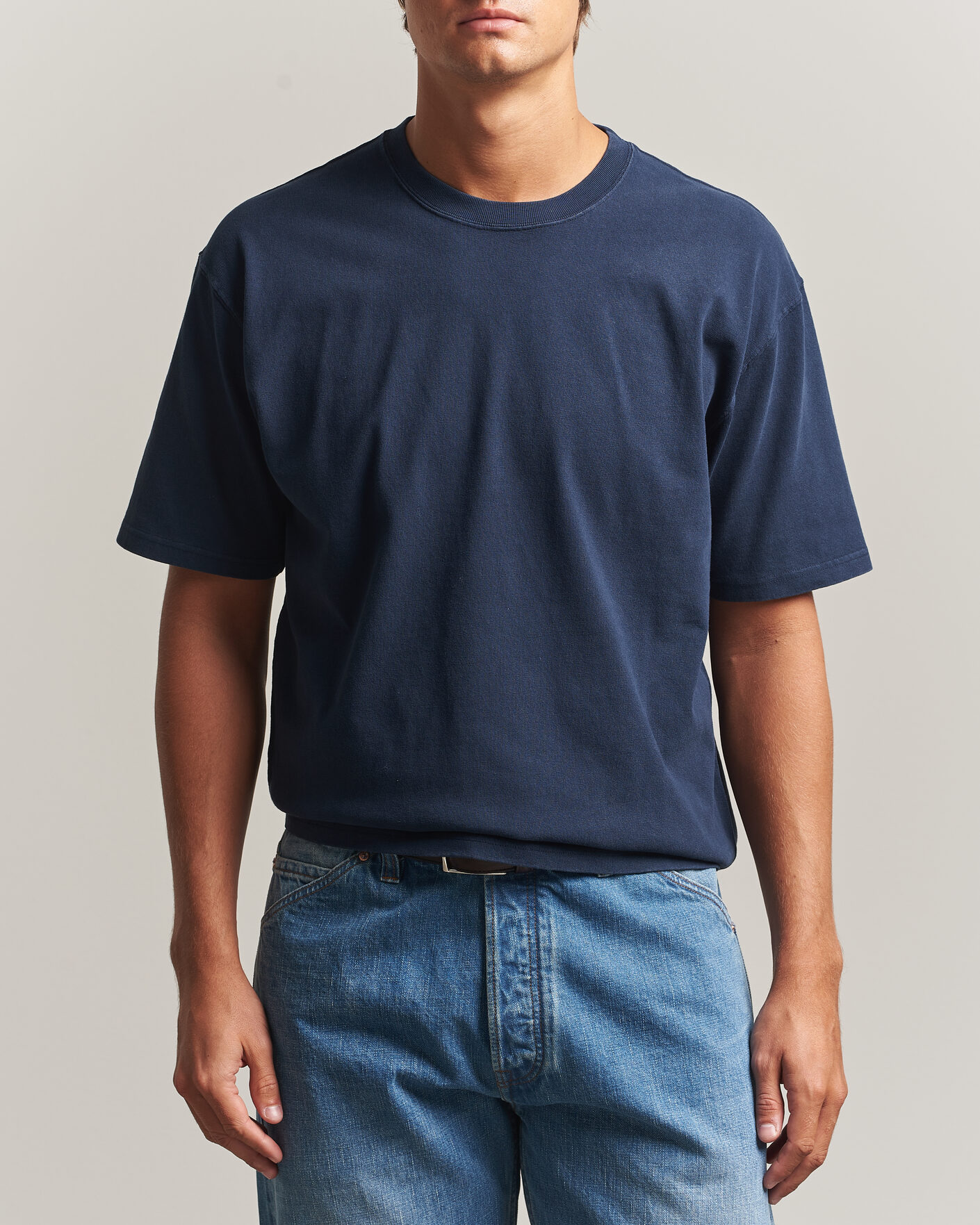 Homme | T-shirts | Drake's | Short Sleeve Hiking T-Shirt Navy