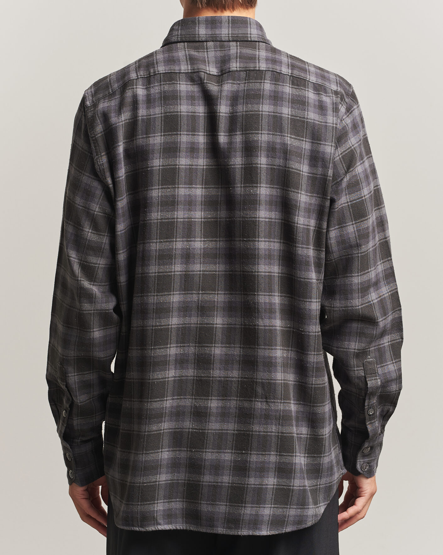 Homme | Chemises | Drake's | Cotton/Silk Two Pocket Shirt Grey