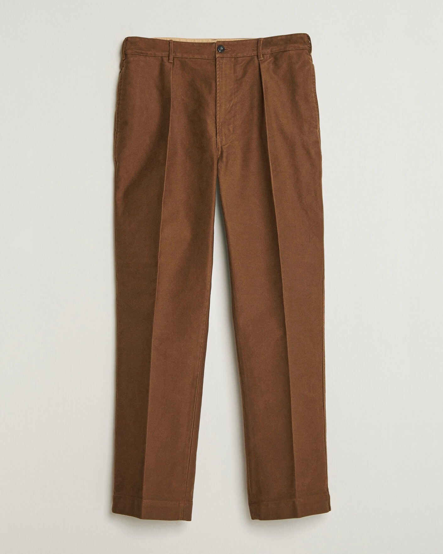 Homme | Pantalons | Drake's | MKIV Japanese Moleskin Games Trousers Brown