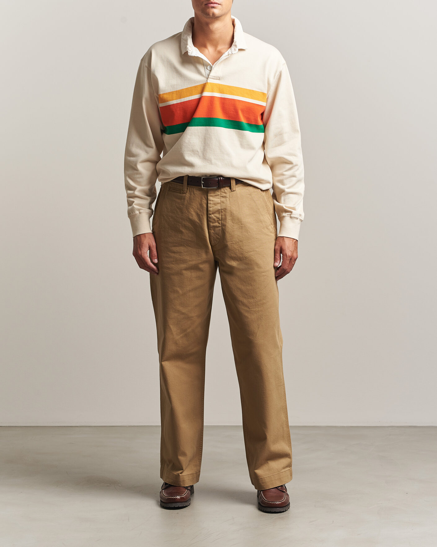 Homme | Pantalons | Drake's | Twill Officer Chino Beige