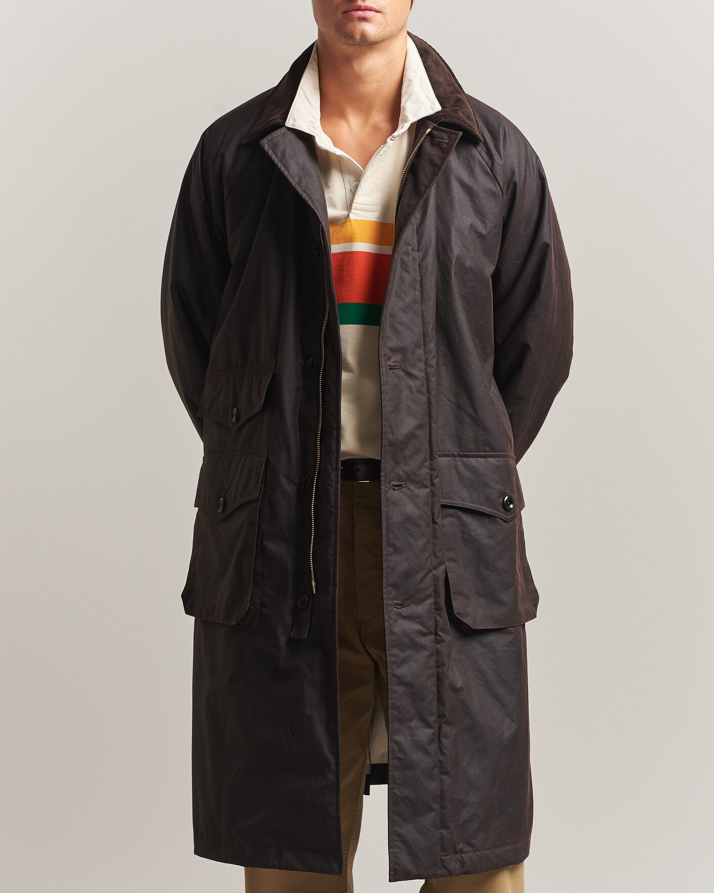 Heren | Jassen | Drake's | Military Waxed Mac Rustic