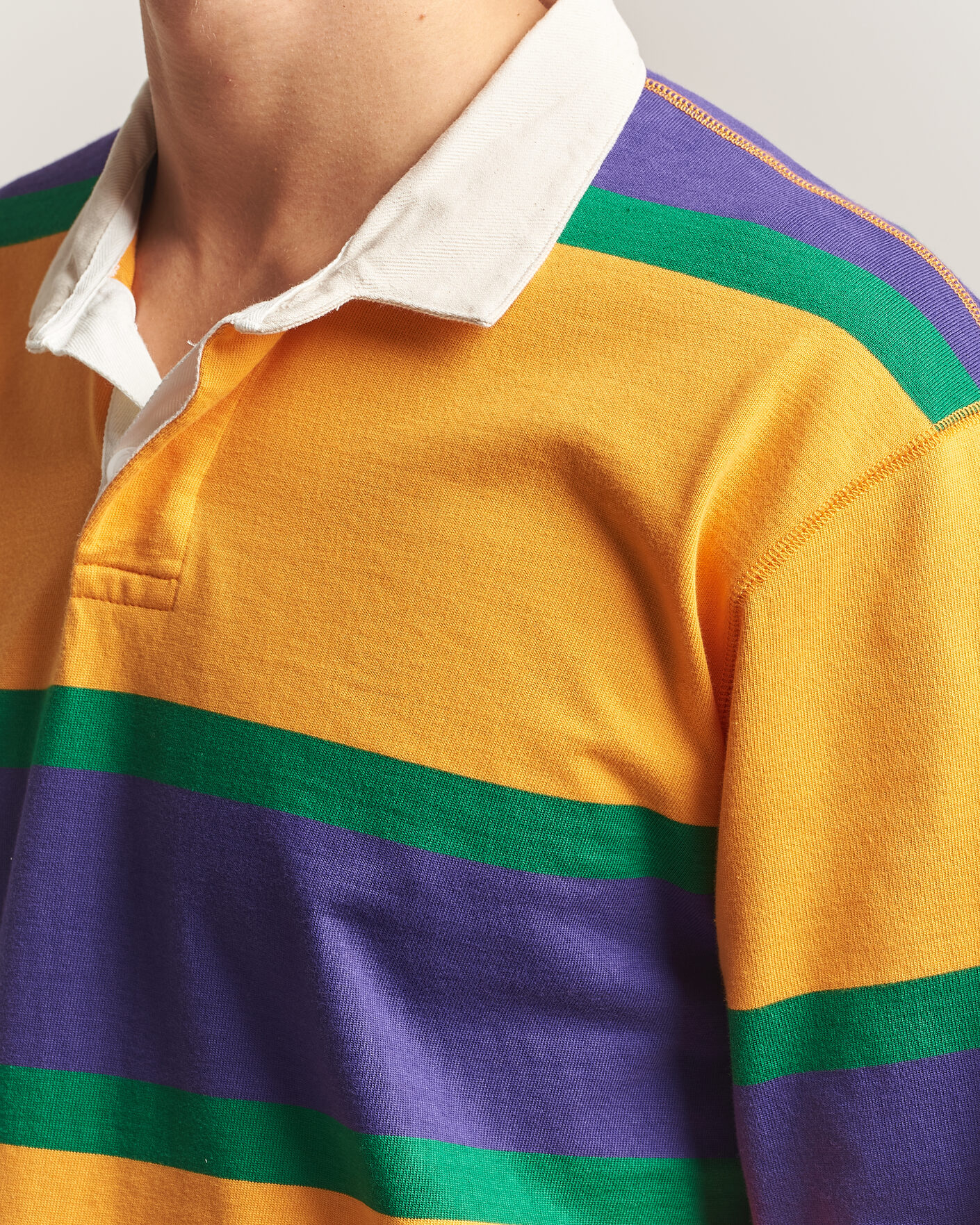 Homme | Pulls Et Tricots | Drake's | Block Stripe Rugby Yellow