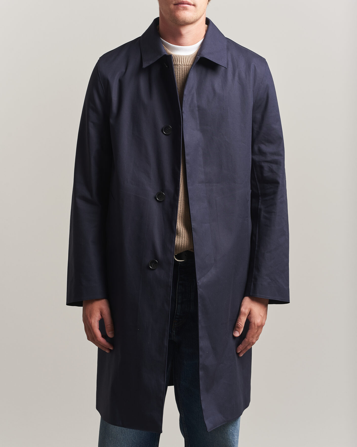 Heren | Jassen | Mackintosh | Dunkeld Car Coat Navy