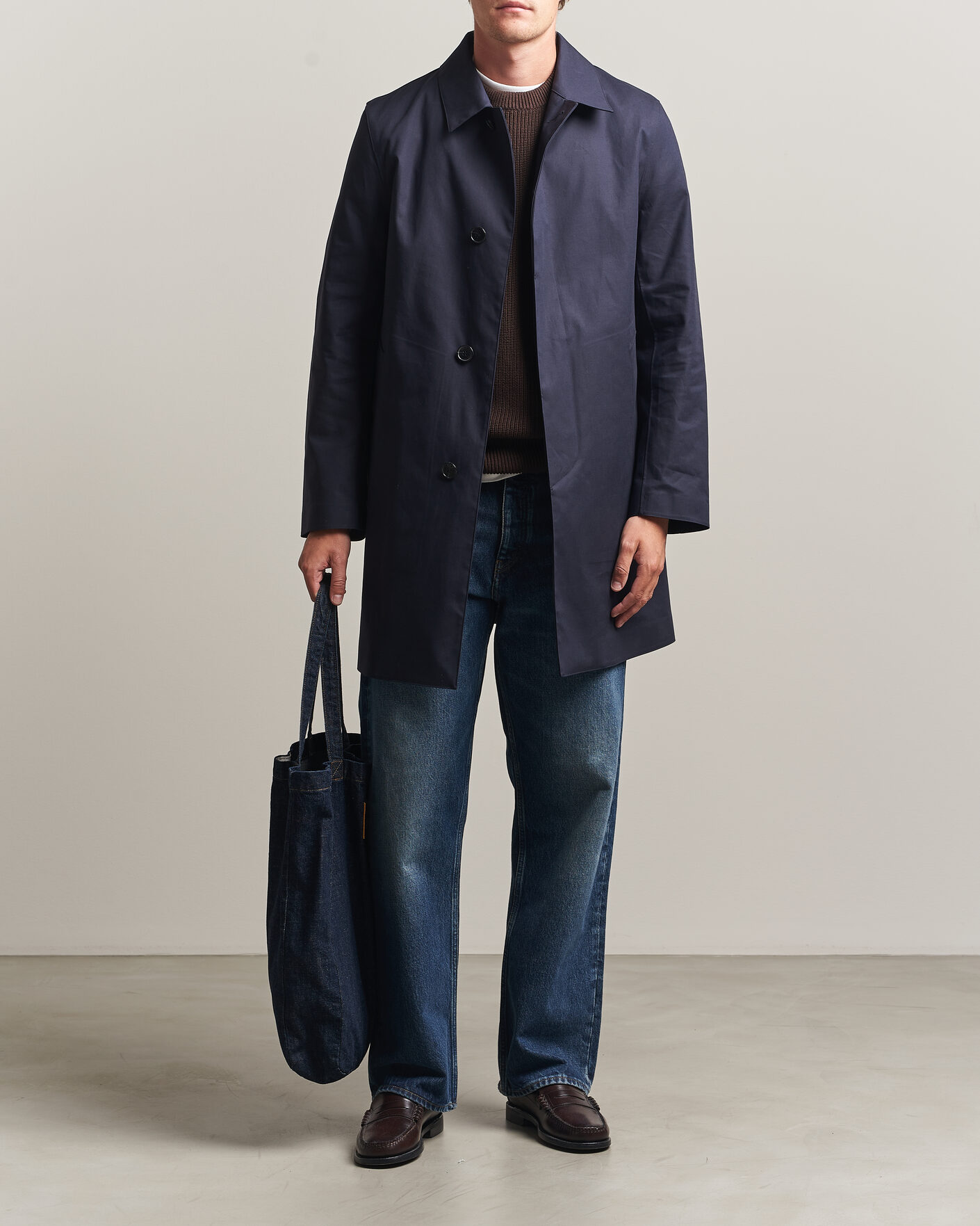 Heren | Jassen | Mackintosh | Dunoon Car Coat Navy